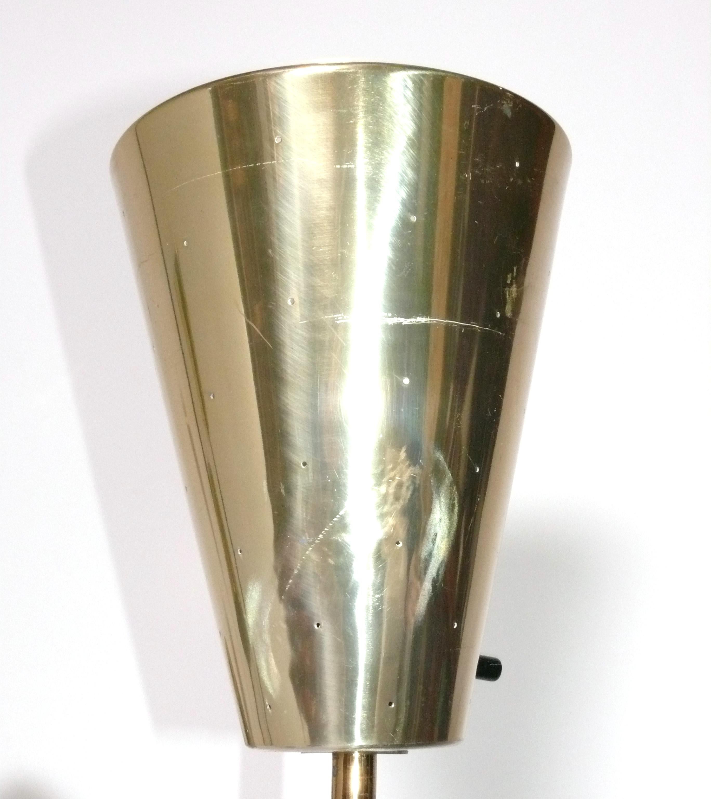 Gerald Thurston para Lightolier Lámparas de pie articuladas Mid Century Modern mediados del siglo XX en venta