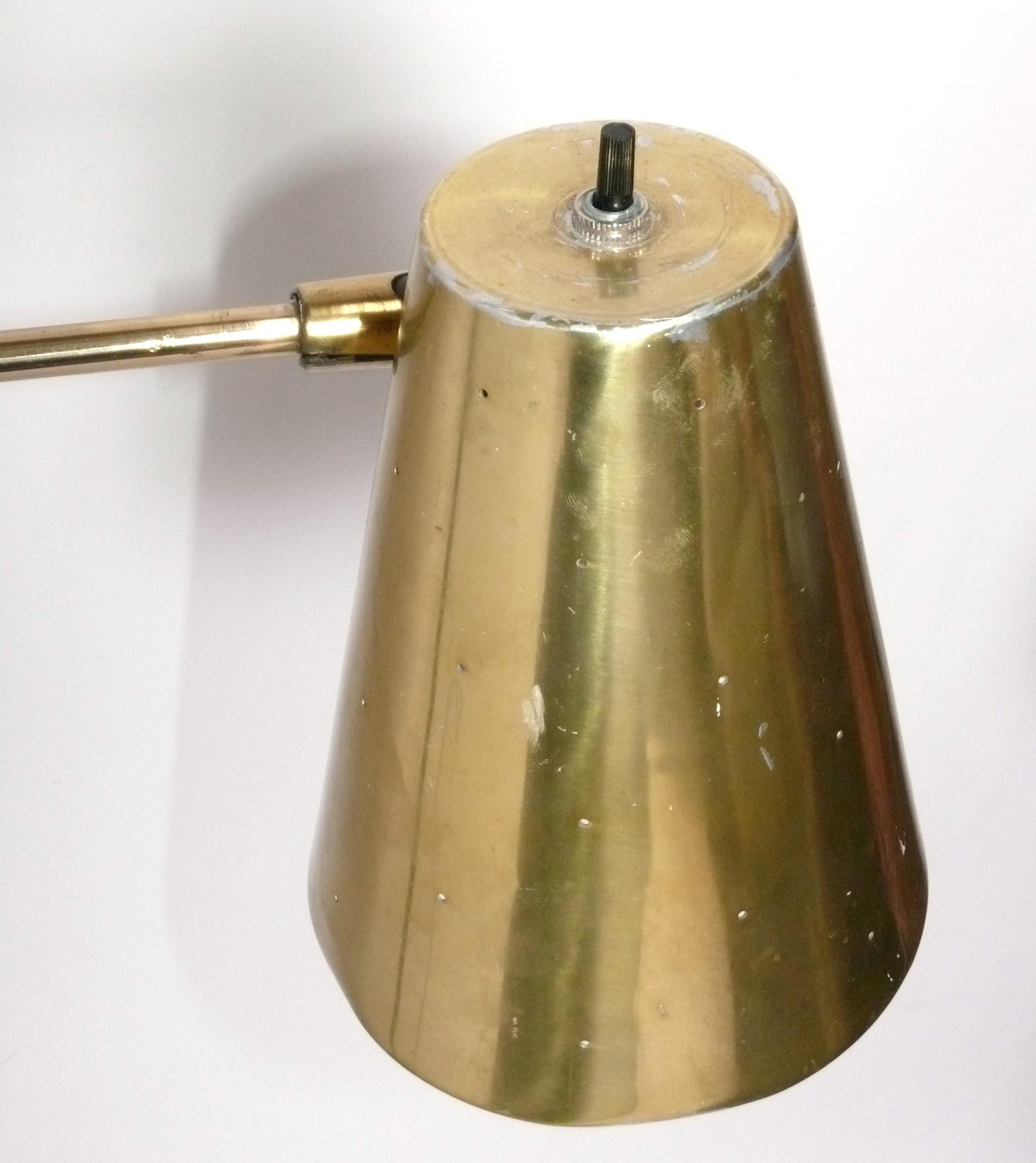 Gerald Thurston para Lightolier Lámparas de pie articuladas Mid Century Modern Metal en venta