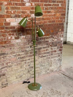 Gerald Thurston for Lightolier Avocado Three Light Floor Lamp