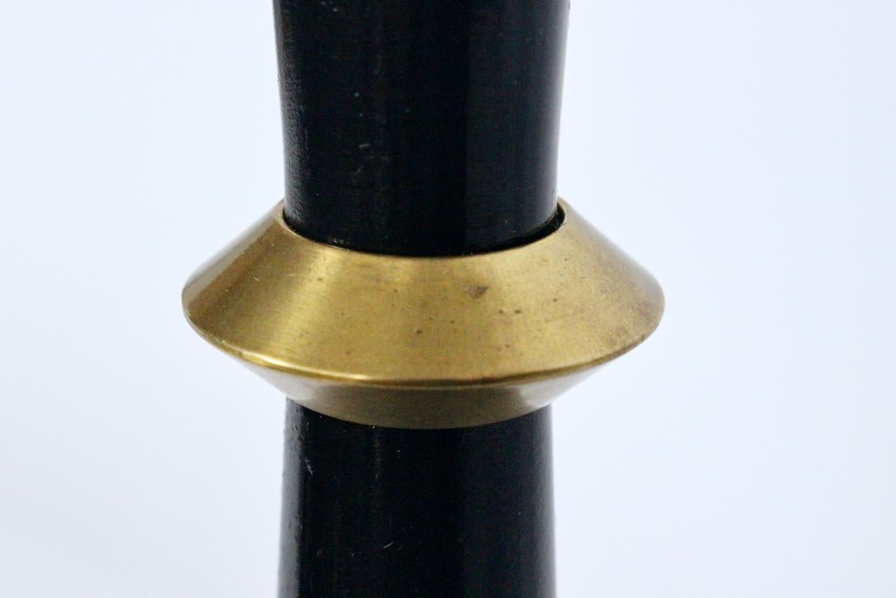 Gerald Thurston for Lightolier Black & Brass Table Lamp For Sale 3