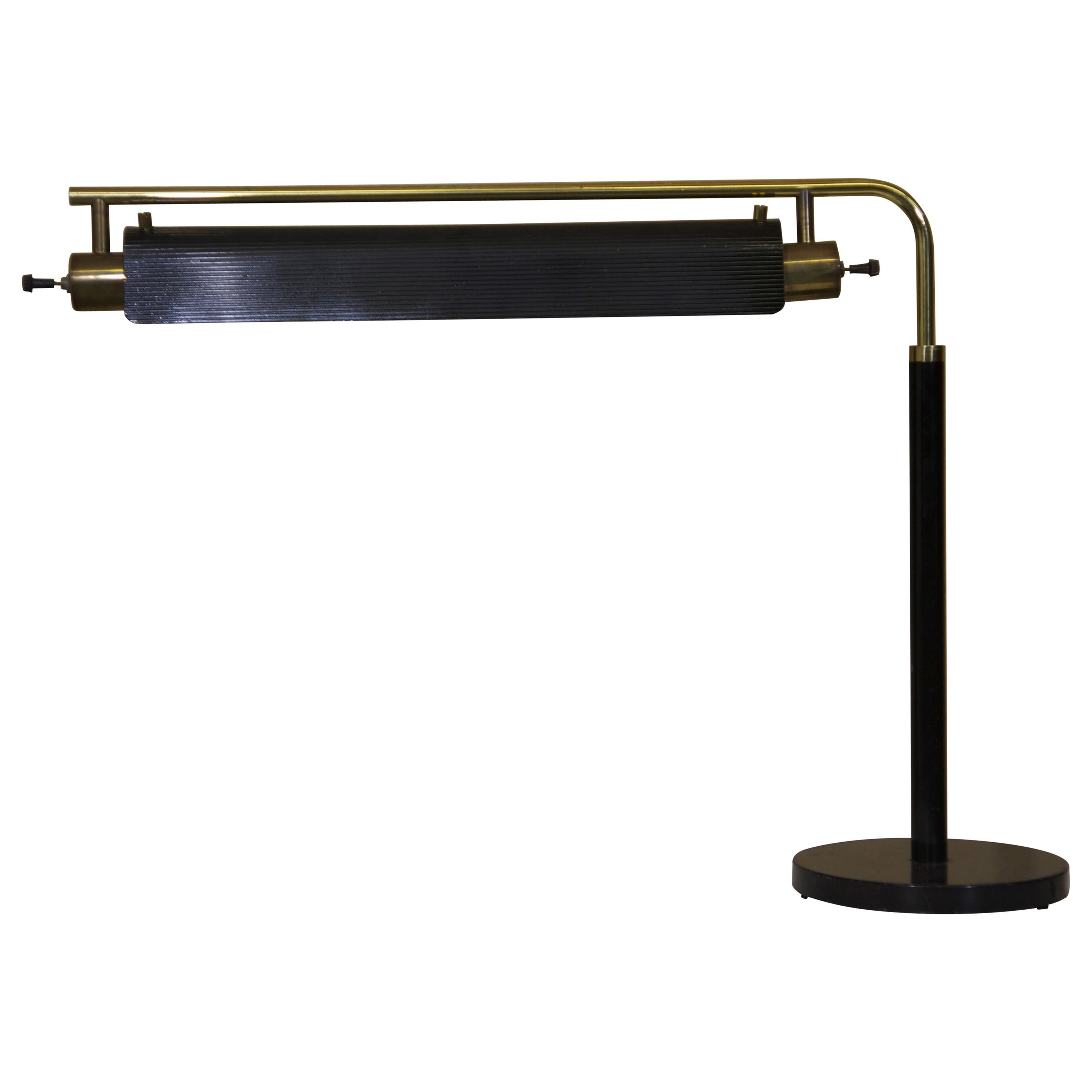 Gerald Thurston for Lightolier Brass and Painted Metal Desk Lamp