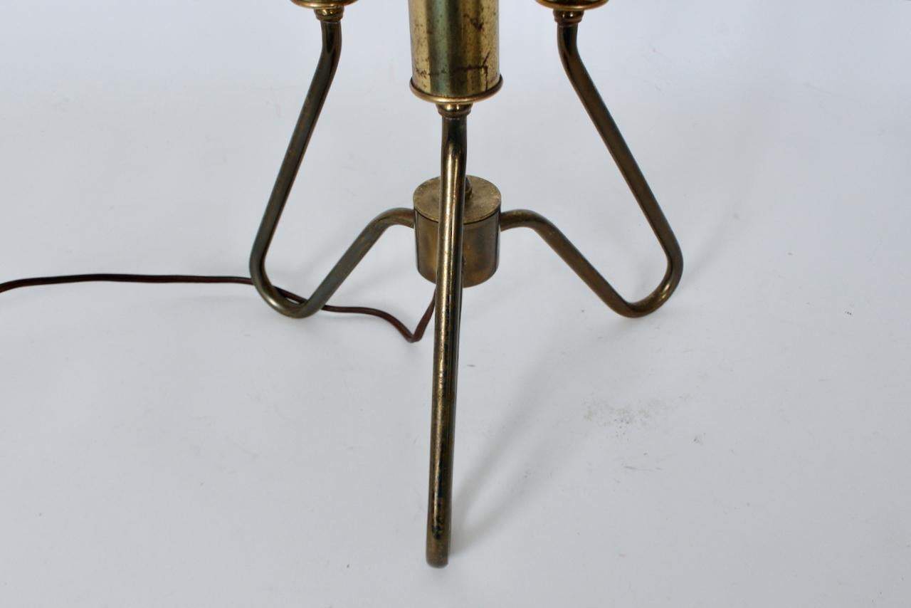 Gerald Thurston pour Lightolier Lampe à trois chandeliers en laiton en vente 10