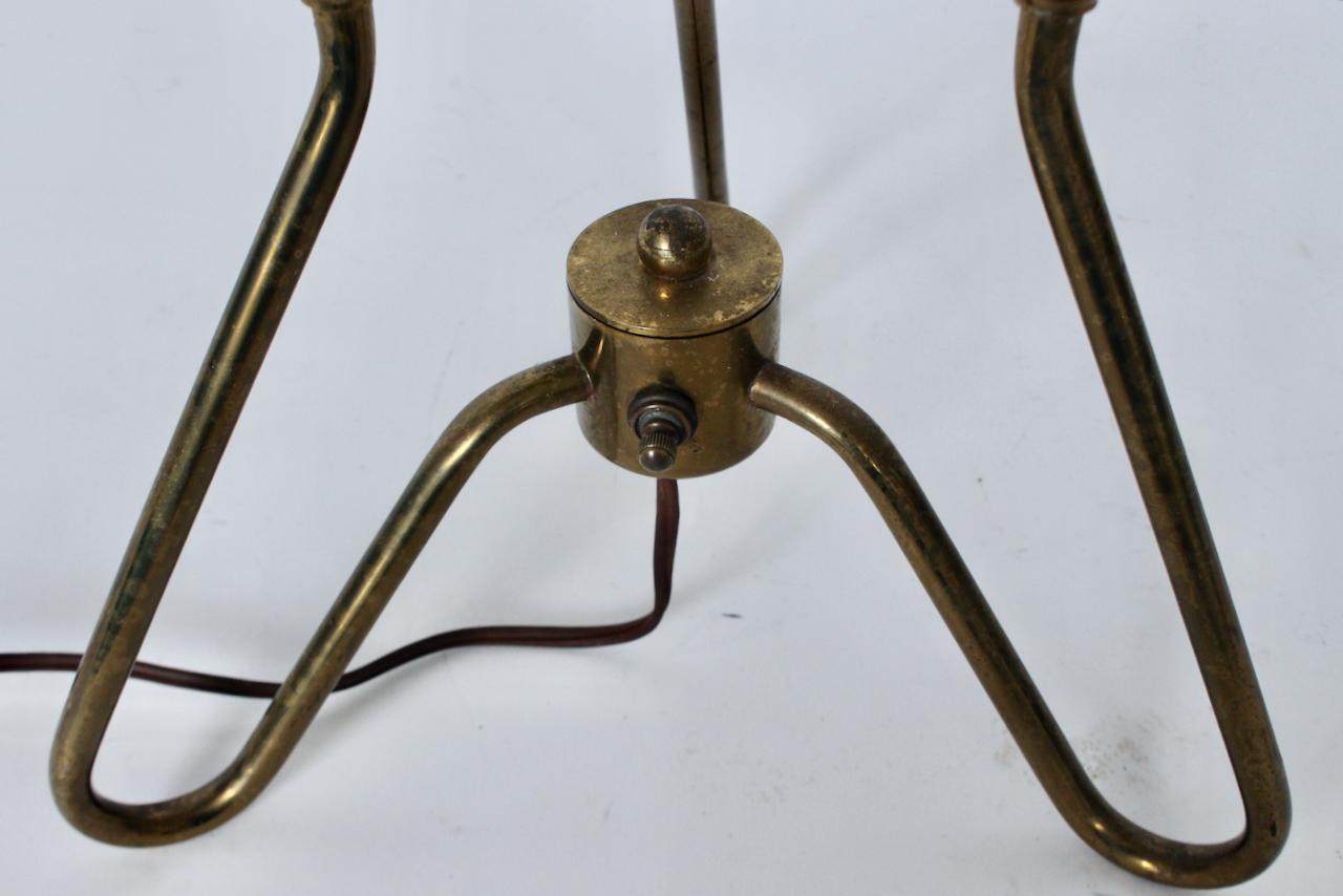 Gerald Thurston pour Lightolier Lampe à trois chandeliers en laiton en vente 11