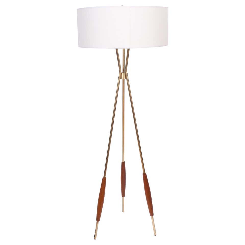 Gerald Thurston Mid-Century Modern Three Way Floor Lamp Lightolier at ...