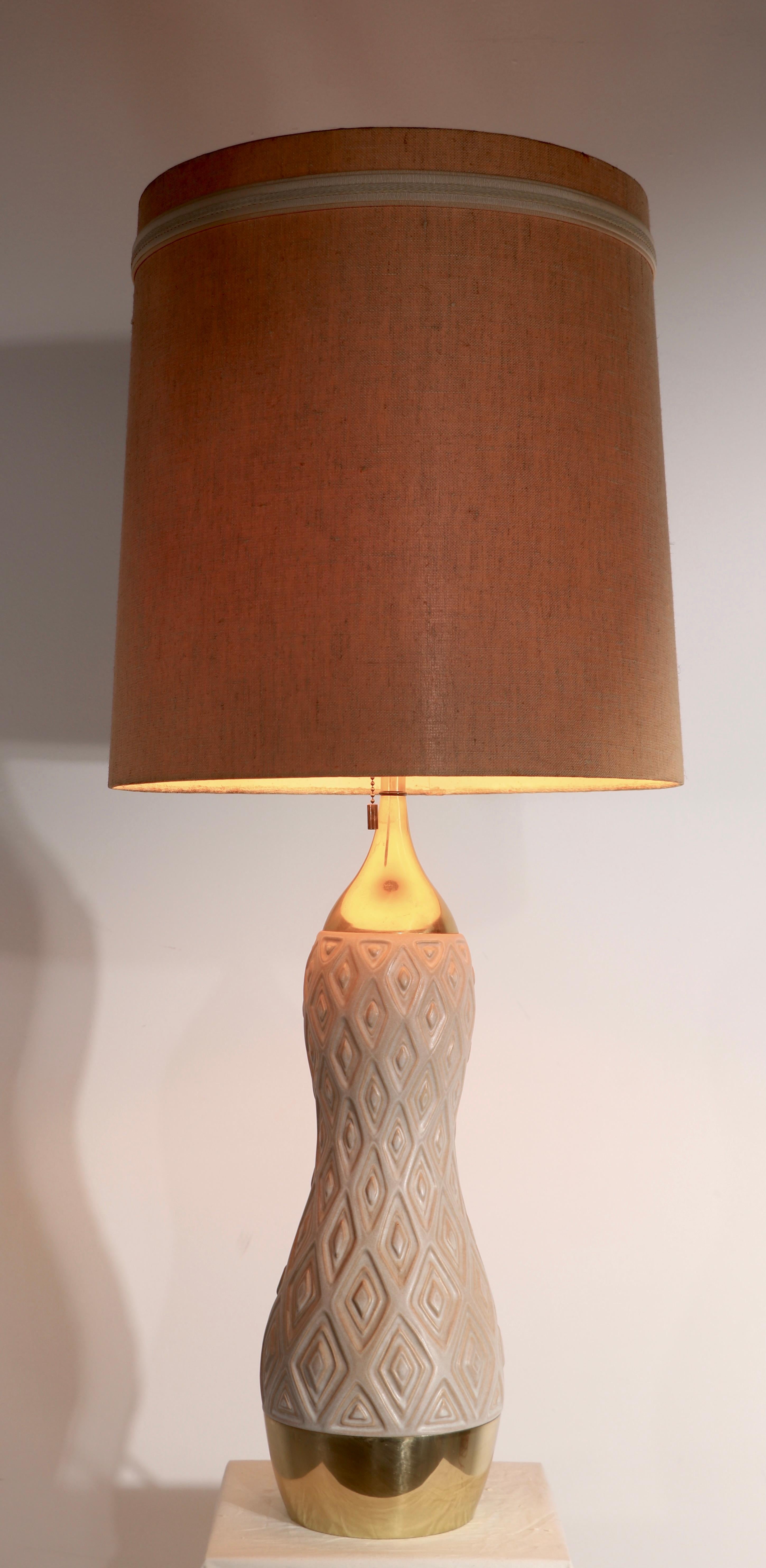 Gerald Thurston für Lightolier Keramik-Tischlampe, ca. 1950/ 1960er Jahre im Angebot 3