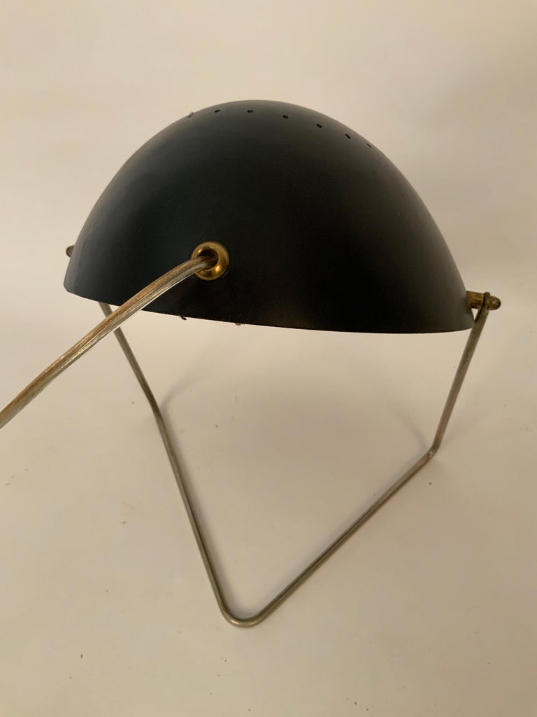 Brass Gerald Thurston for Lightolier Cricket Lamp For Sale