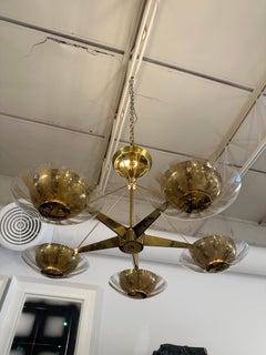 Gerald Thurston for Lightolier Five-Light Chandelier from 1950's