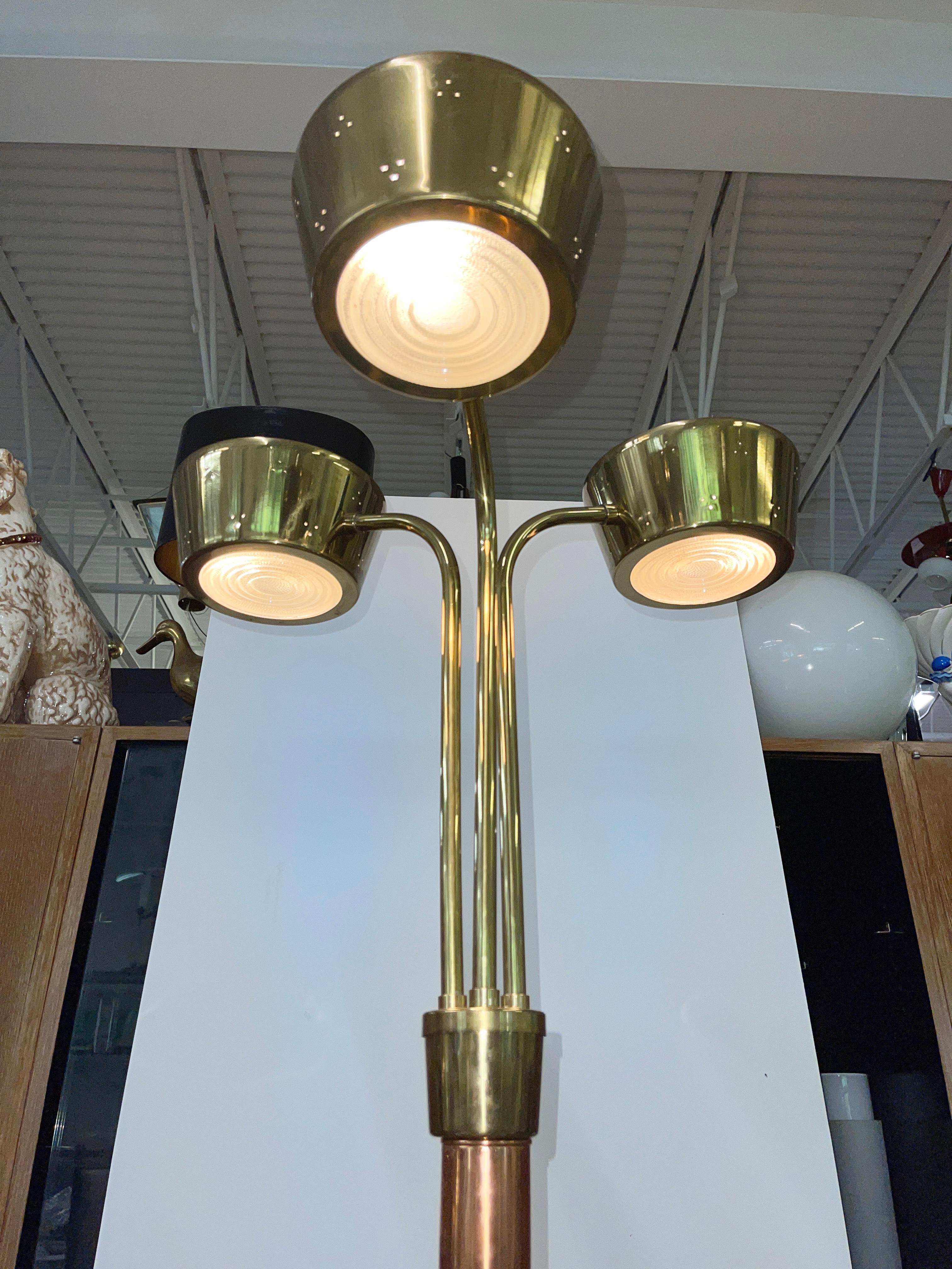 Stehlampe von Gerald Thurston für Lightolier (Kupfer) im Angebot