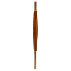 Gerald Thurston for Lightolier Floor Lamp Walnut and Brass