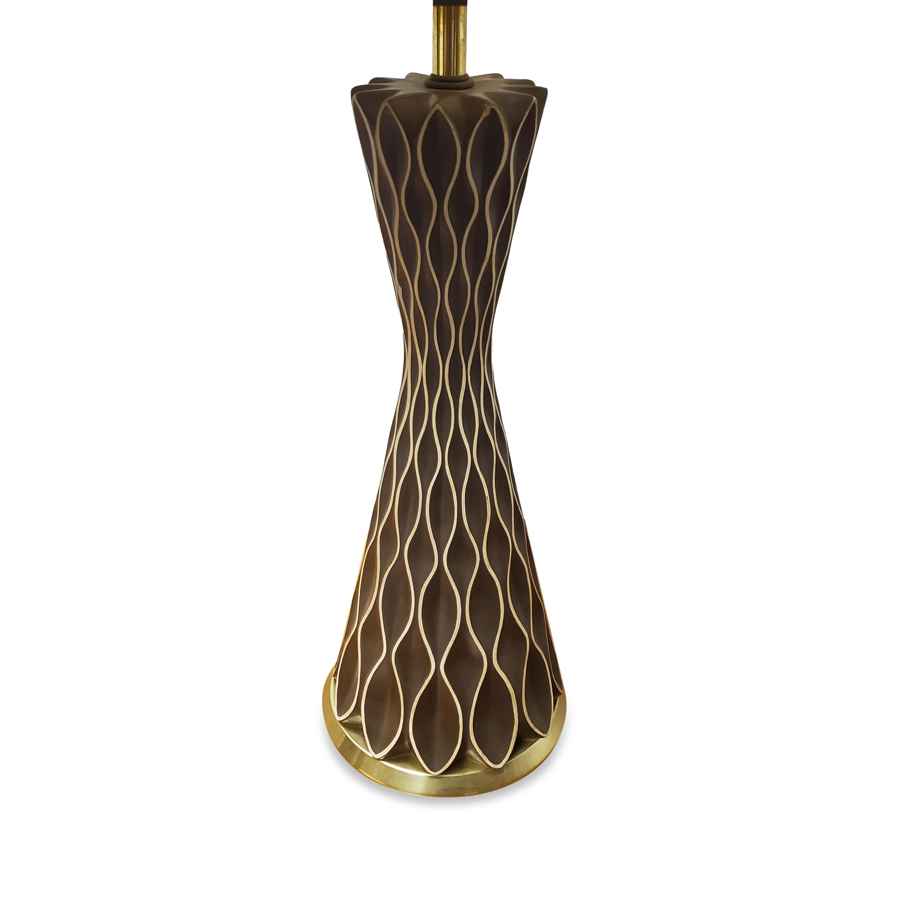 Gerald Thurston For Lightolier Honeycomb Table Lamp  1