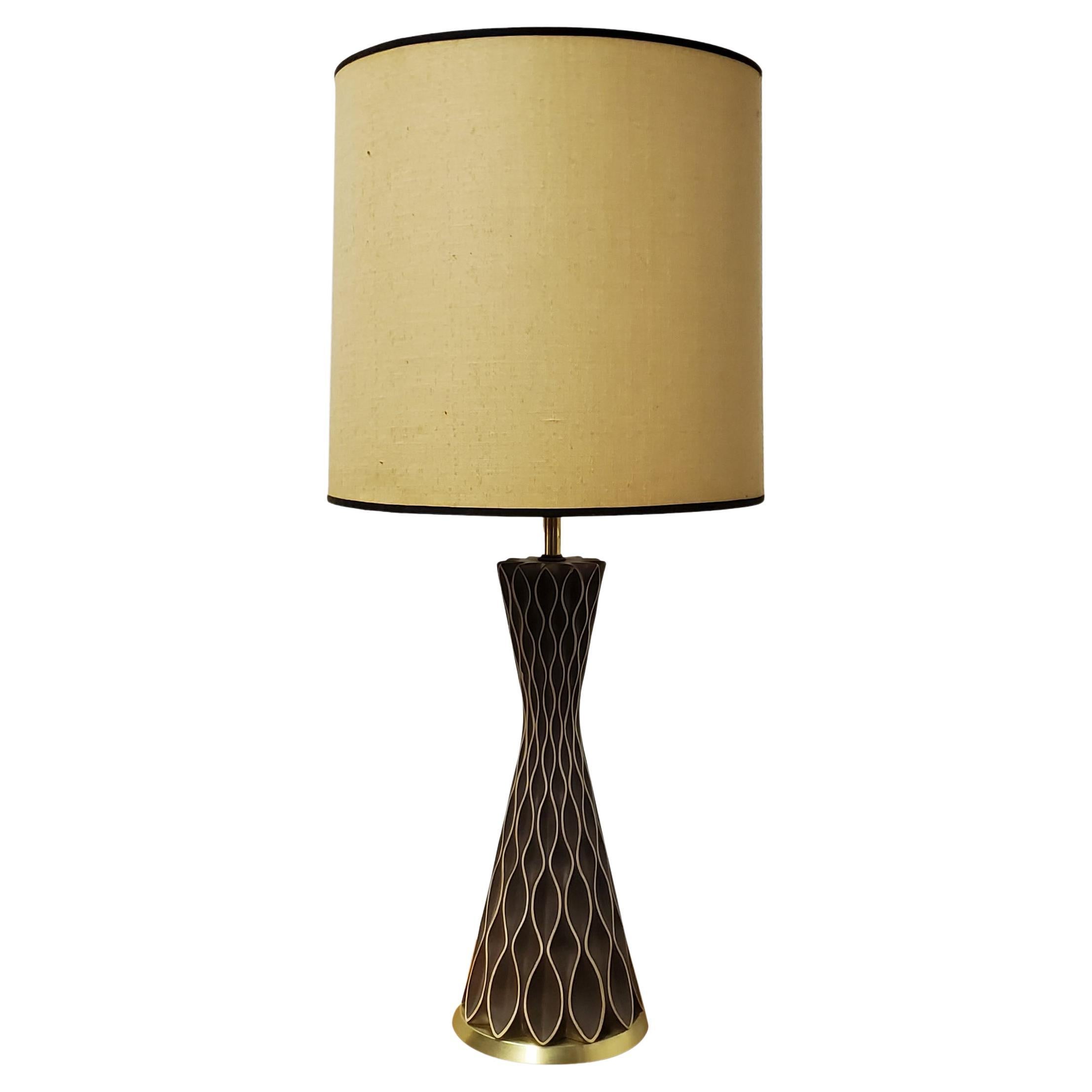 Gerald Thurston For Lightolier Honeycomb Table Lamp 