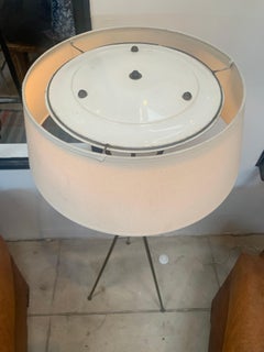 Gerald Thurston for Lightolier Midcentury Brass Tripod Floor Lamp