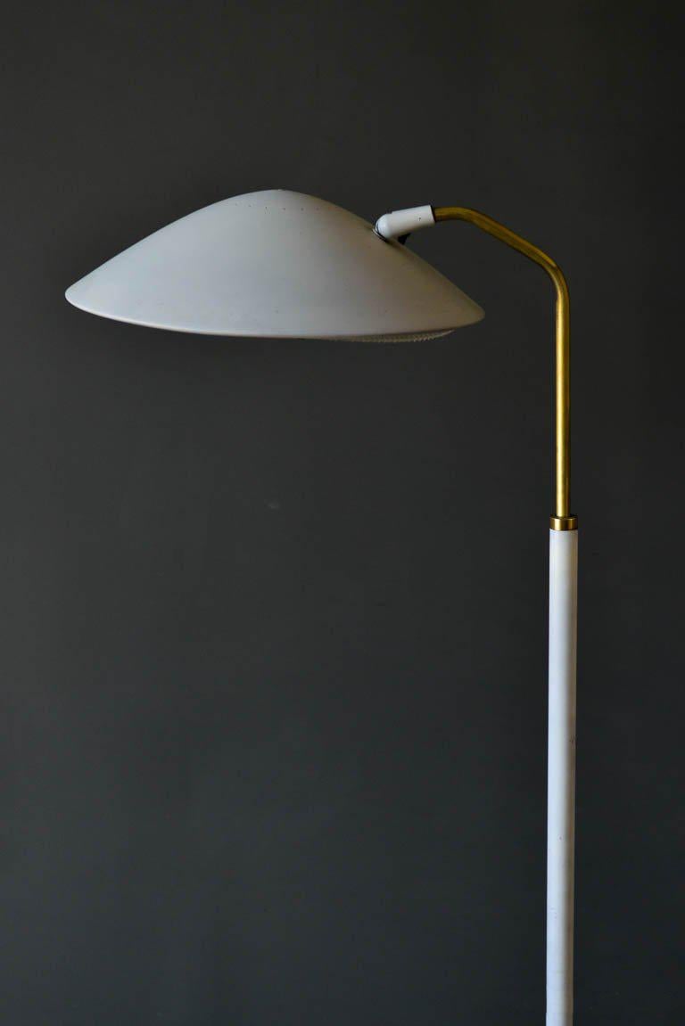 Mid-Century Modern Gerald Thurston for Lightolier Saucer Floor Lamp, circa 1965