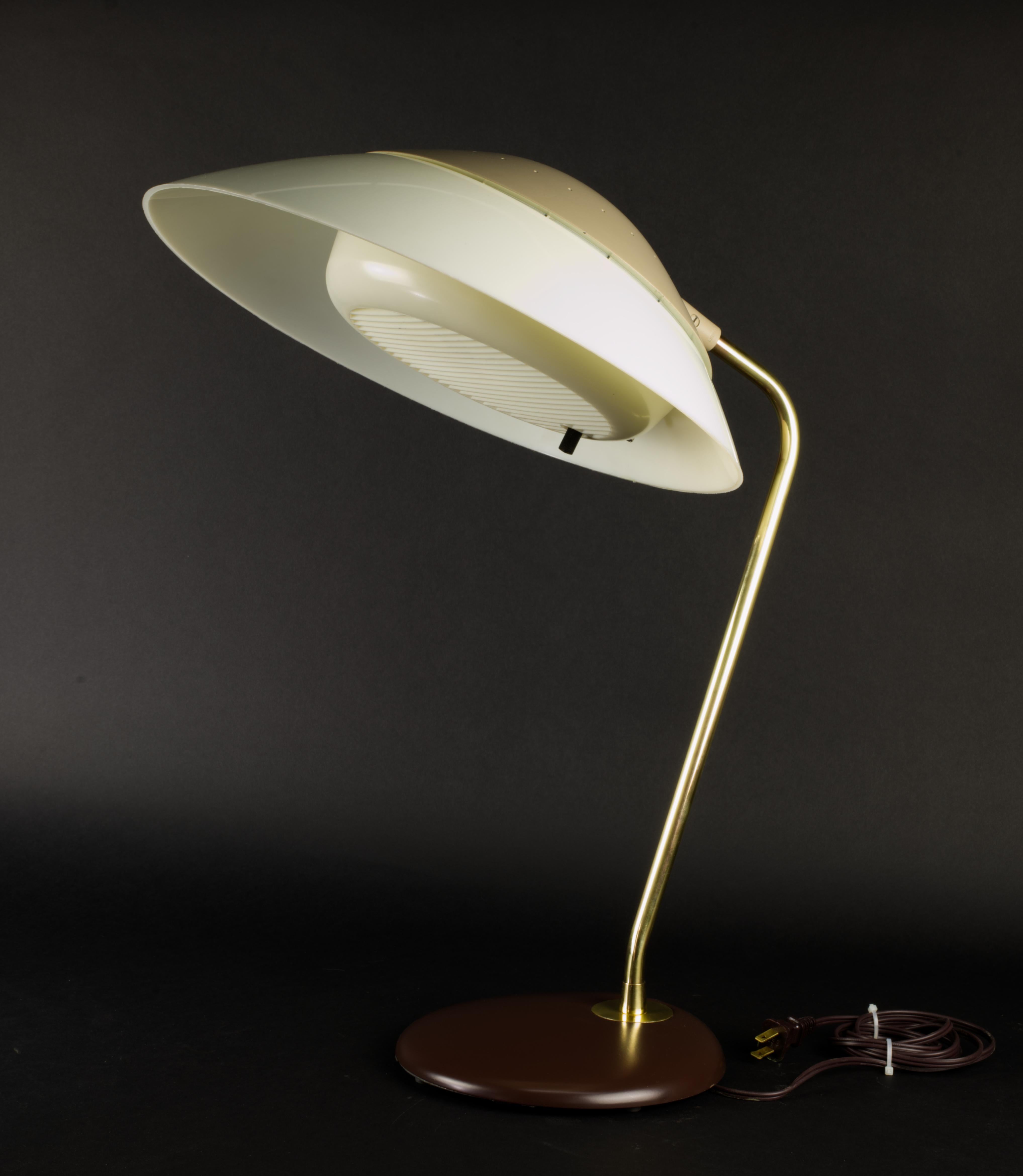 Gerald Thurston for Lightolier Taupe Cap, Restored For Sale 5