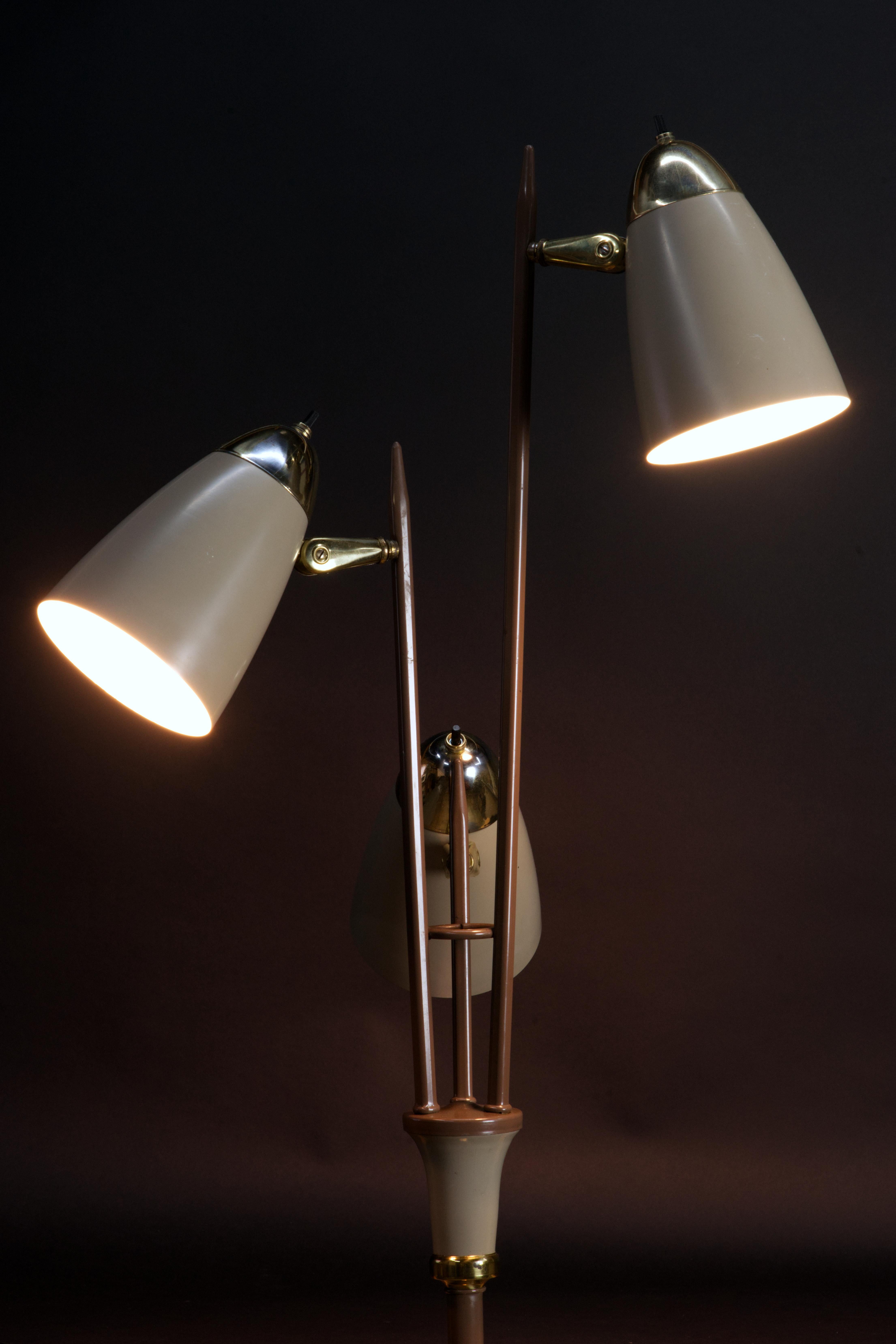 Gerald Thurston para Lightolier, Lámpara de pie Triennale. 1960s en venta 3