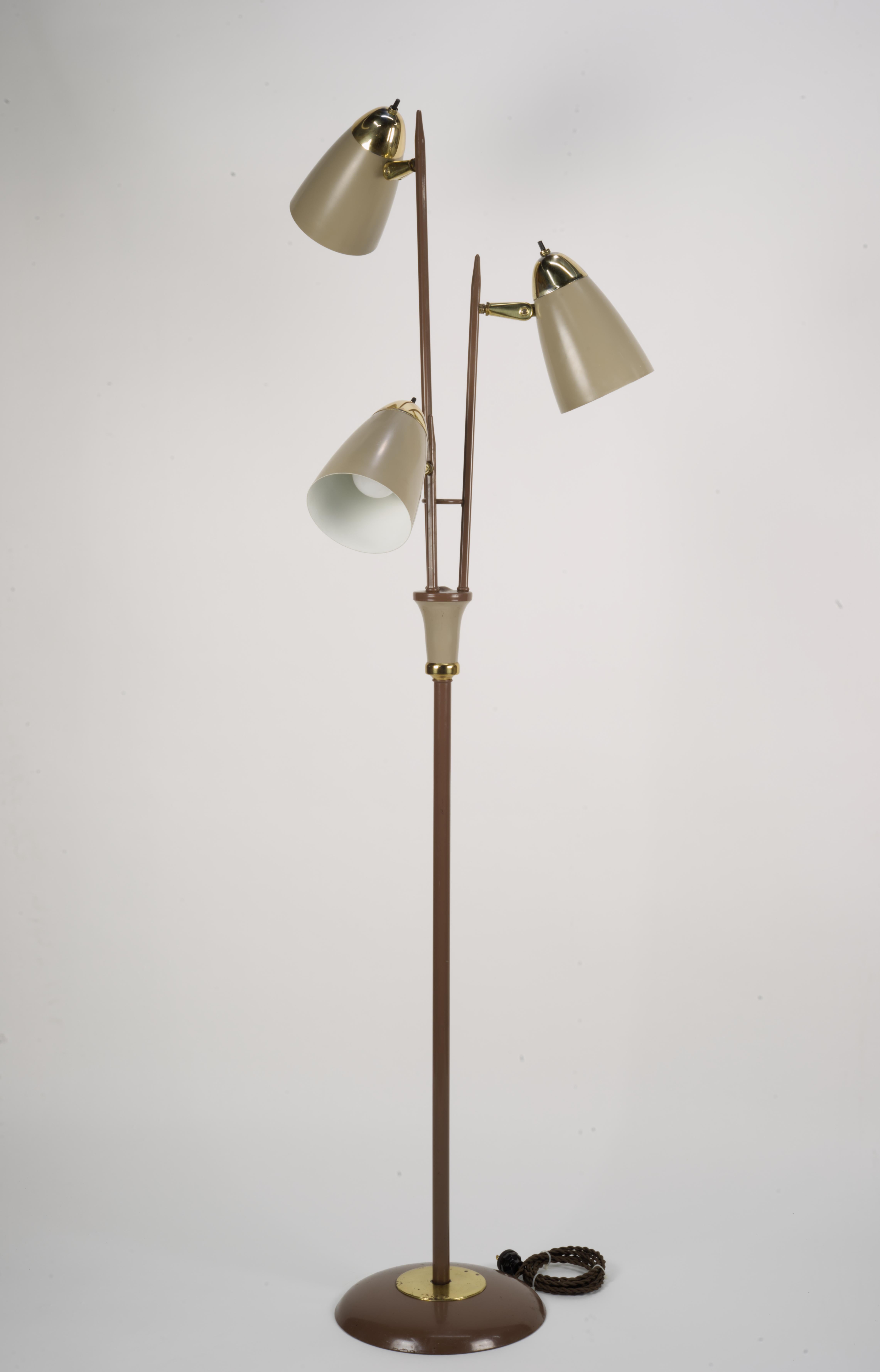 Émaillé  Lampadaire de la Triennale Gerald Thurston pour Lightolier, années 1960  en vente