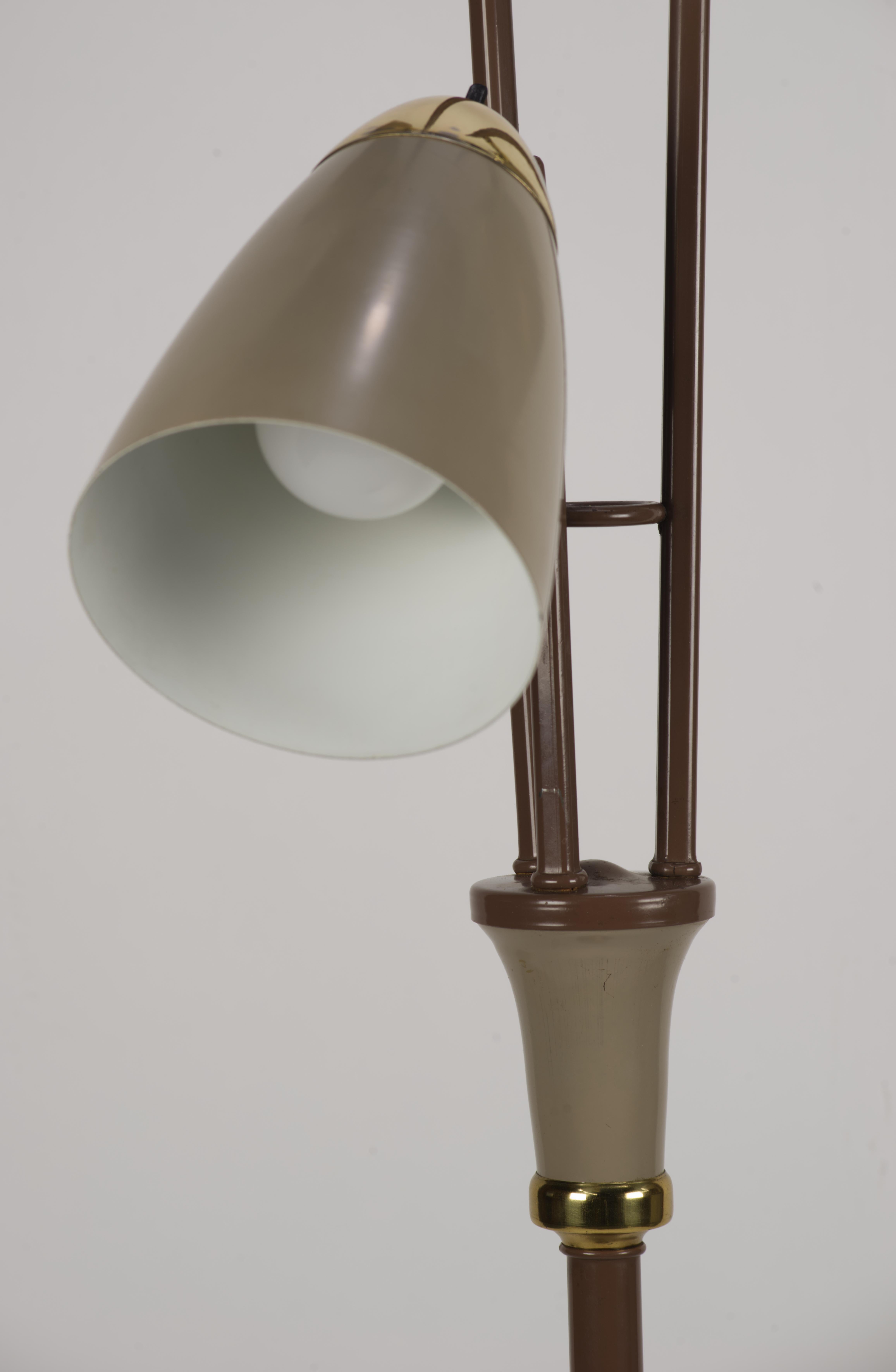 Enameled  Gerald Thurston for Lightolier, Triennale Floor Lamp. 1960s  For Sale