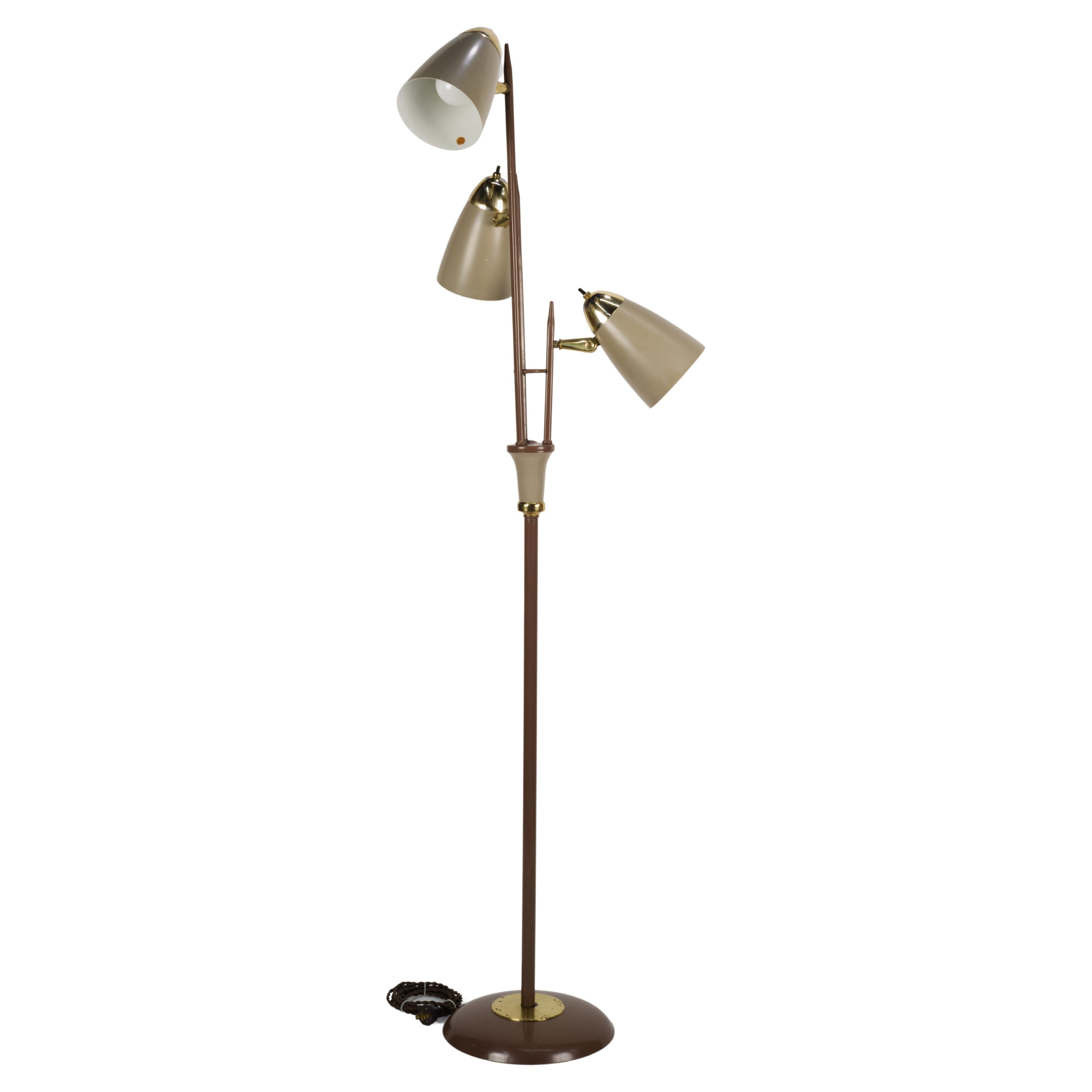 Gerald Thurston for Lightolier, Triennale Floor Lamp. 1960s  For Sale