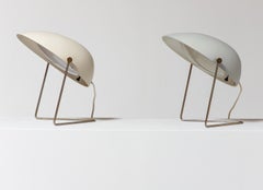 Gerald Thurston for Lightolier White Cricket Lamps - Pair