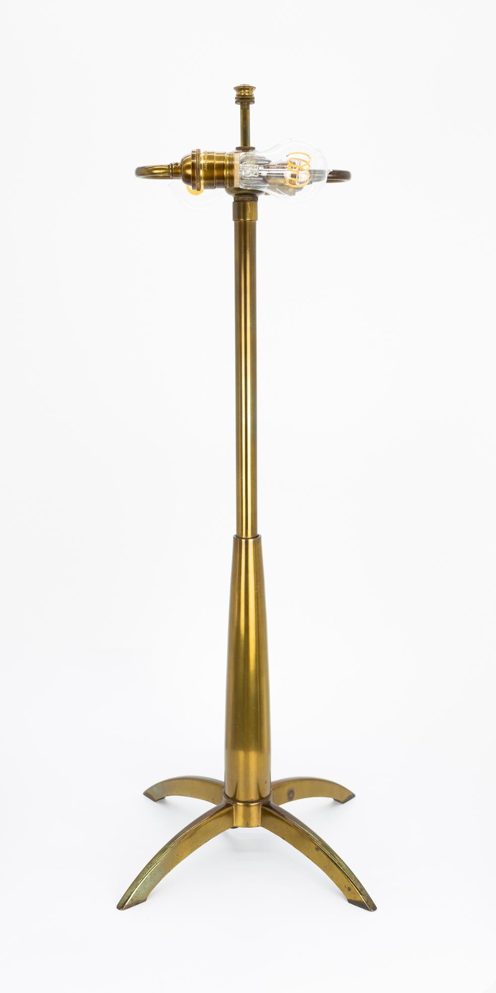 American Gerald Thurston for Stiffel Mid Century Brass Rocket Table Lamp