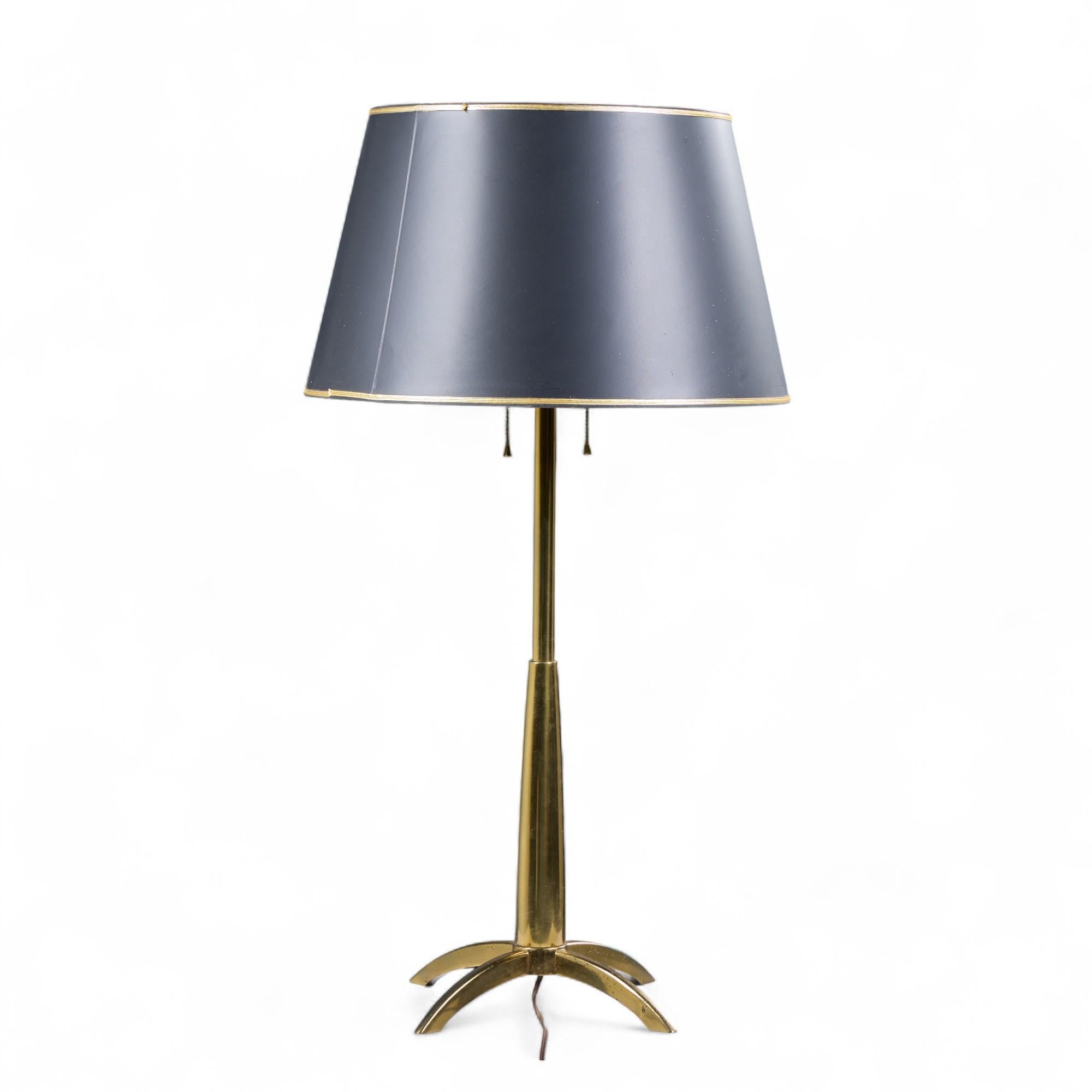 Gerald Thurston for Stiffel Mid Century Brass Rocket Table Lamp - Pair For Sale 1