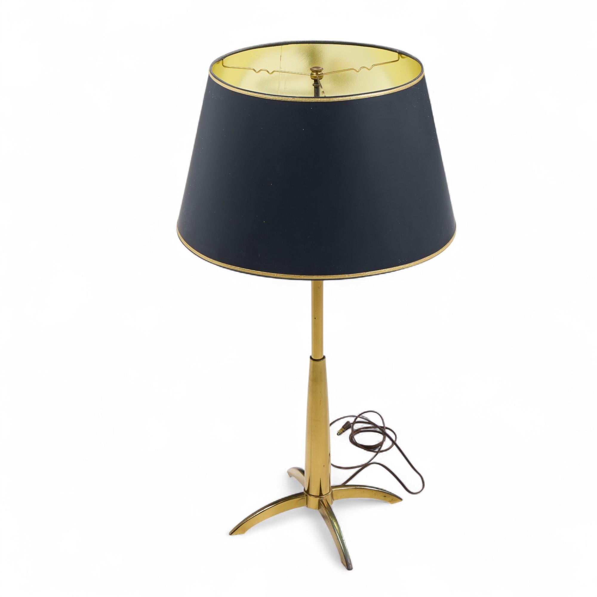 Gerald Thurston for Stiffel Mid Century Brass Rocket Table Lamp - Pair For Sale 2