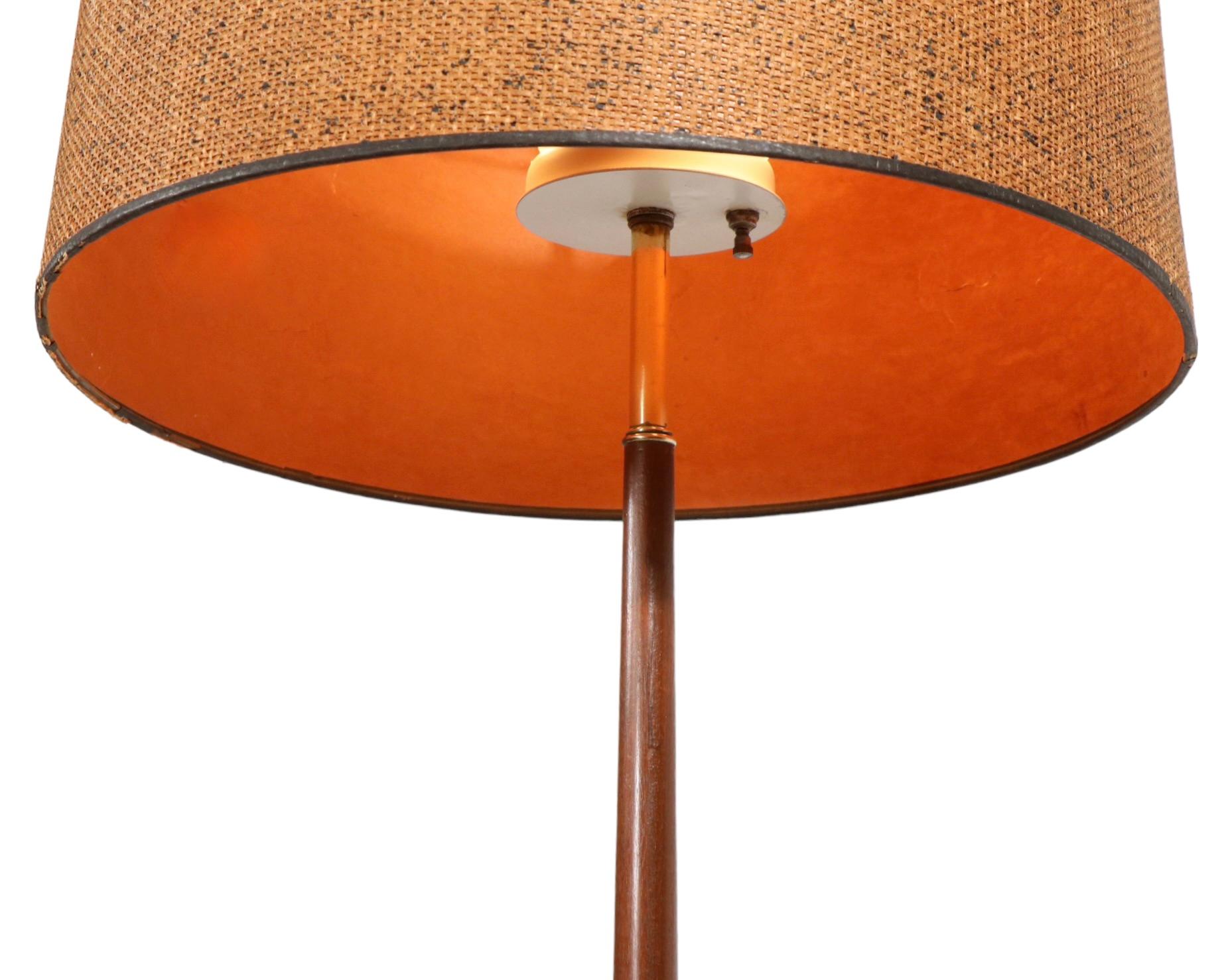 Mid-Century Modern Lampadaire Gerald Thurston Lightolier en vente