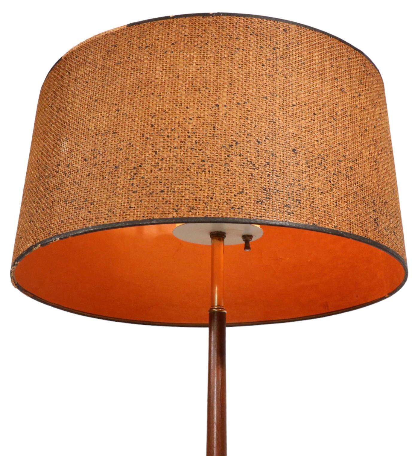 American Gerald Thurston Lightolier Floor Lamp For Sale