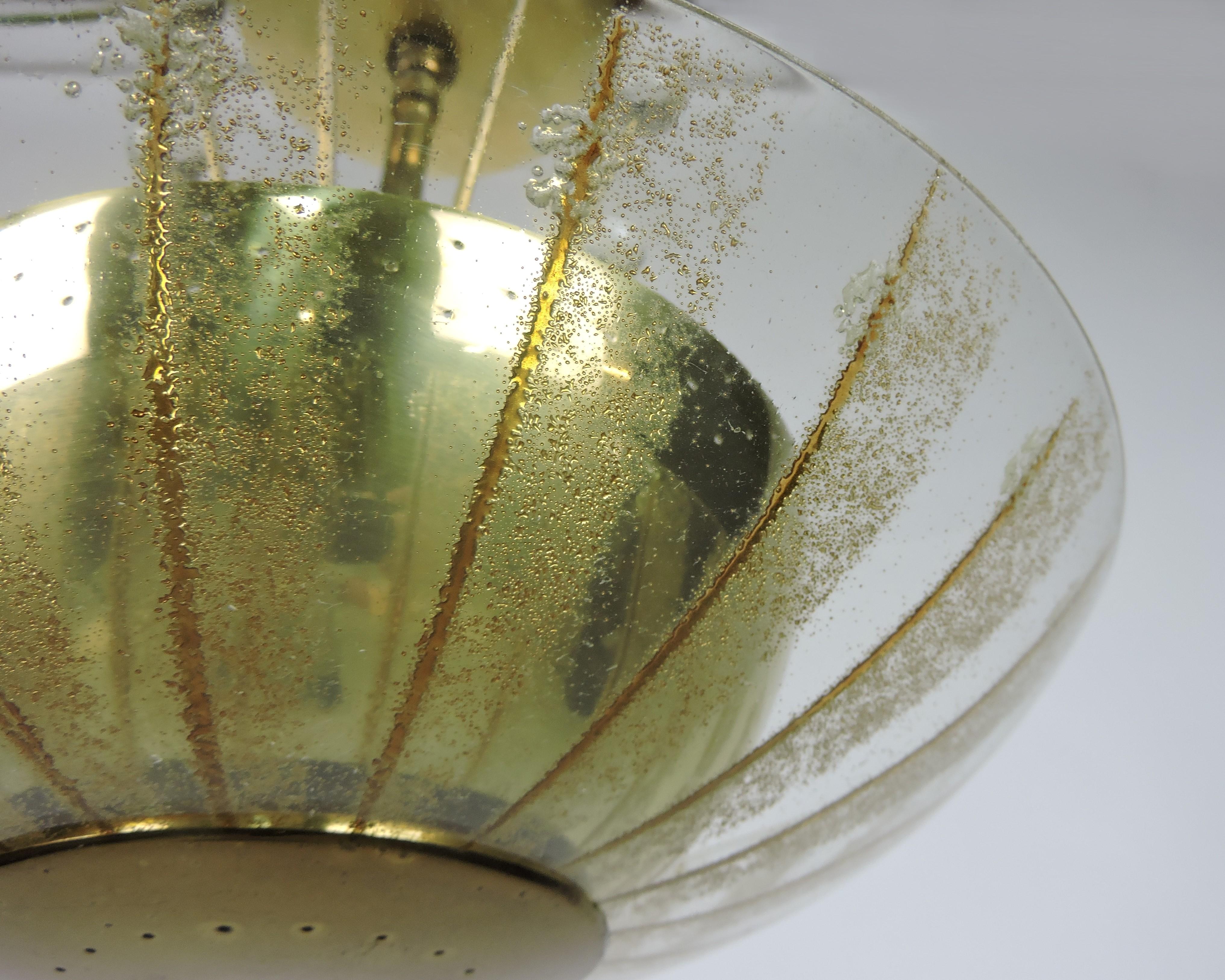 Gerald Thurston Mid Century Modern Claremont Glass Pendant Light for Lightolier 3