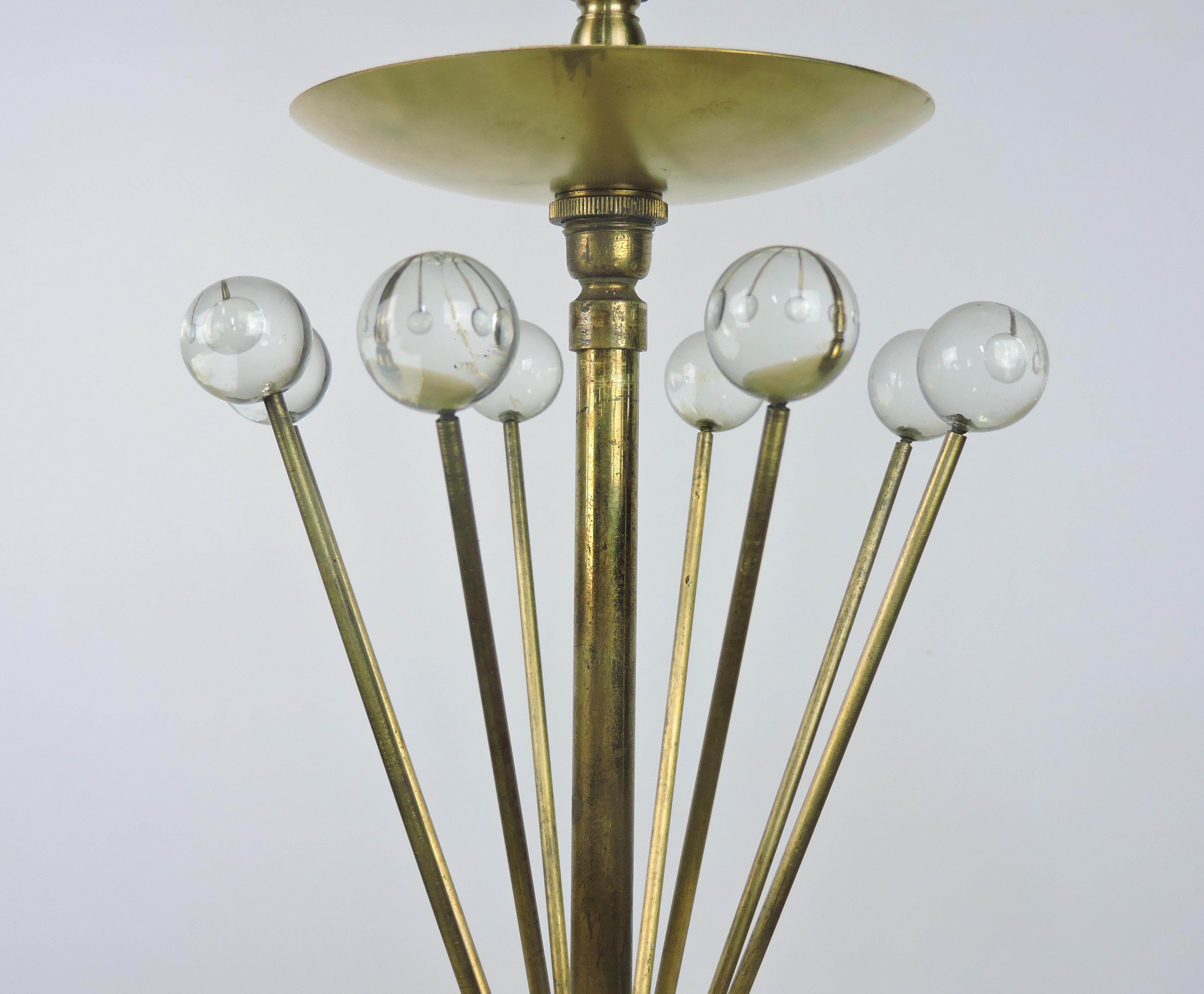 Gerald Thurston Mid Century Modern Claremont Glass Pendant Light for Lightolier 4