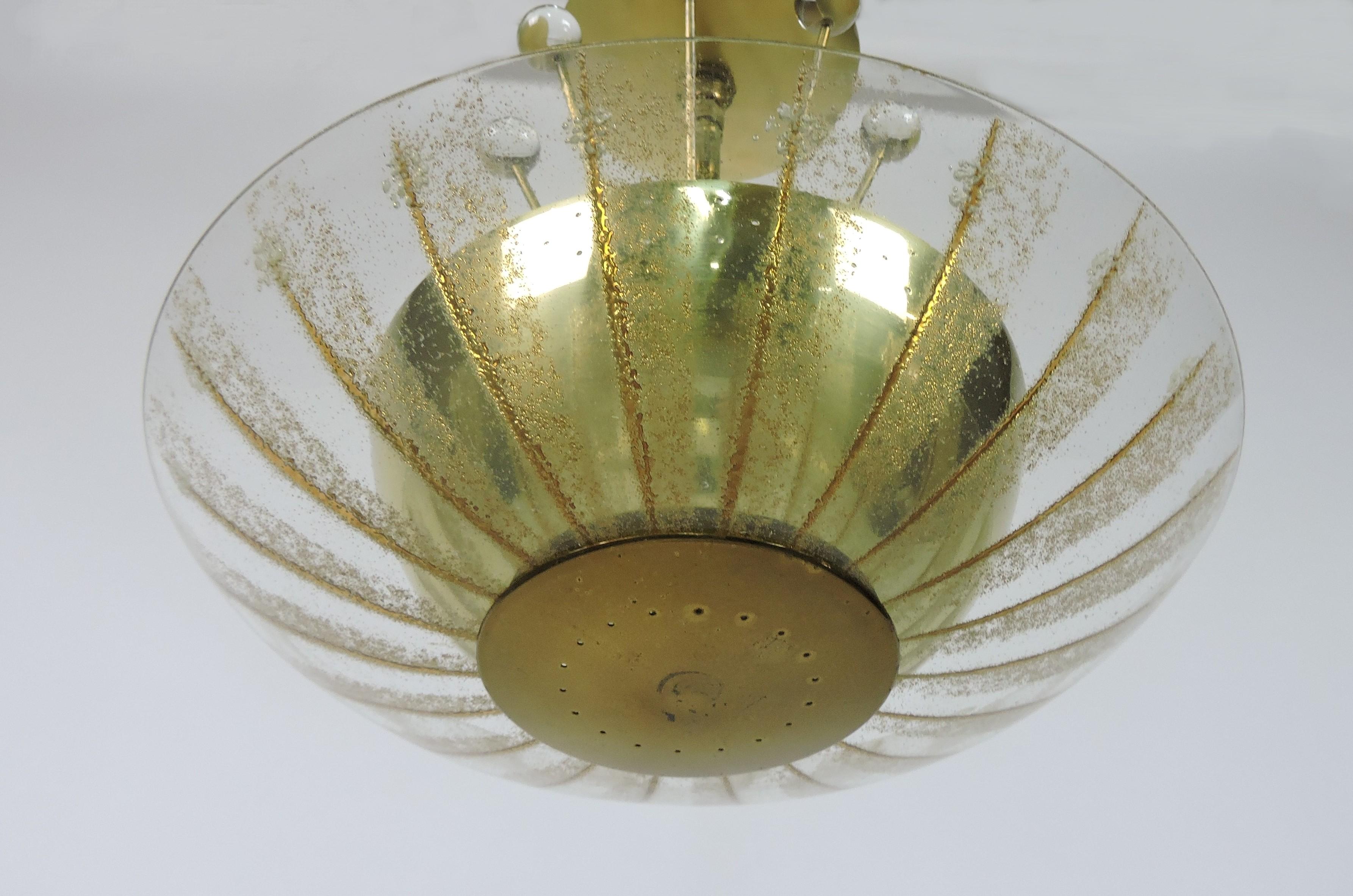 Mid-Century Modern Gerald Thurston Mid Century Modern Claremont Glass Pendant Light for Lightolier