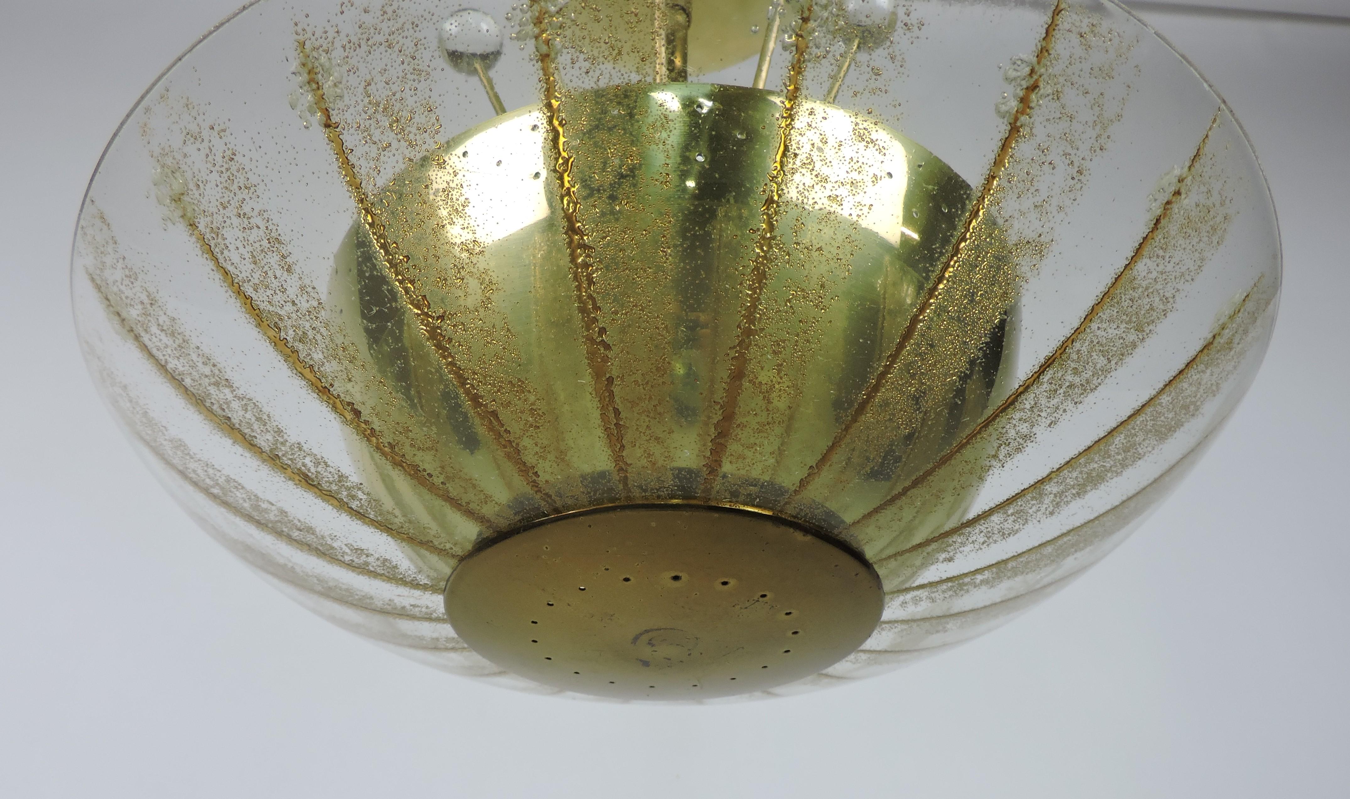 Gerald Thurston Mid Century Modern Claremont Glass Pendant Light for Lightolier 2