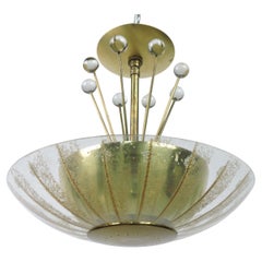 Gerald Thurston Mid Century Modern Claremont Glass Pendant Light for Lightolier