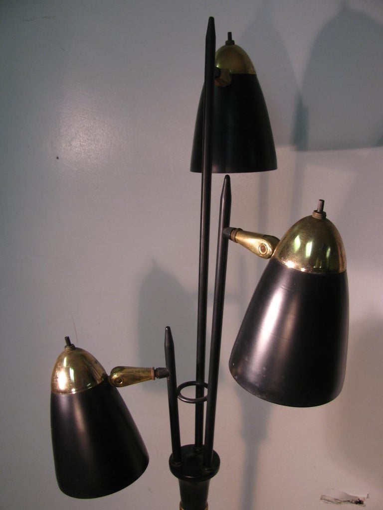 Gerald Thurston Mid-Century Modern Three Way Floor Lamp Lightolier at ...