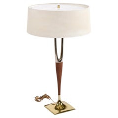 Gerald Thurston Mid-Century Modern Wishbone Lamp with Original Shade
