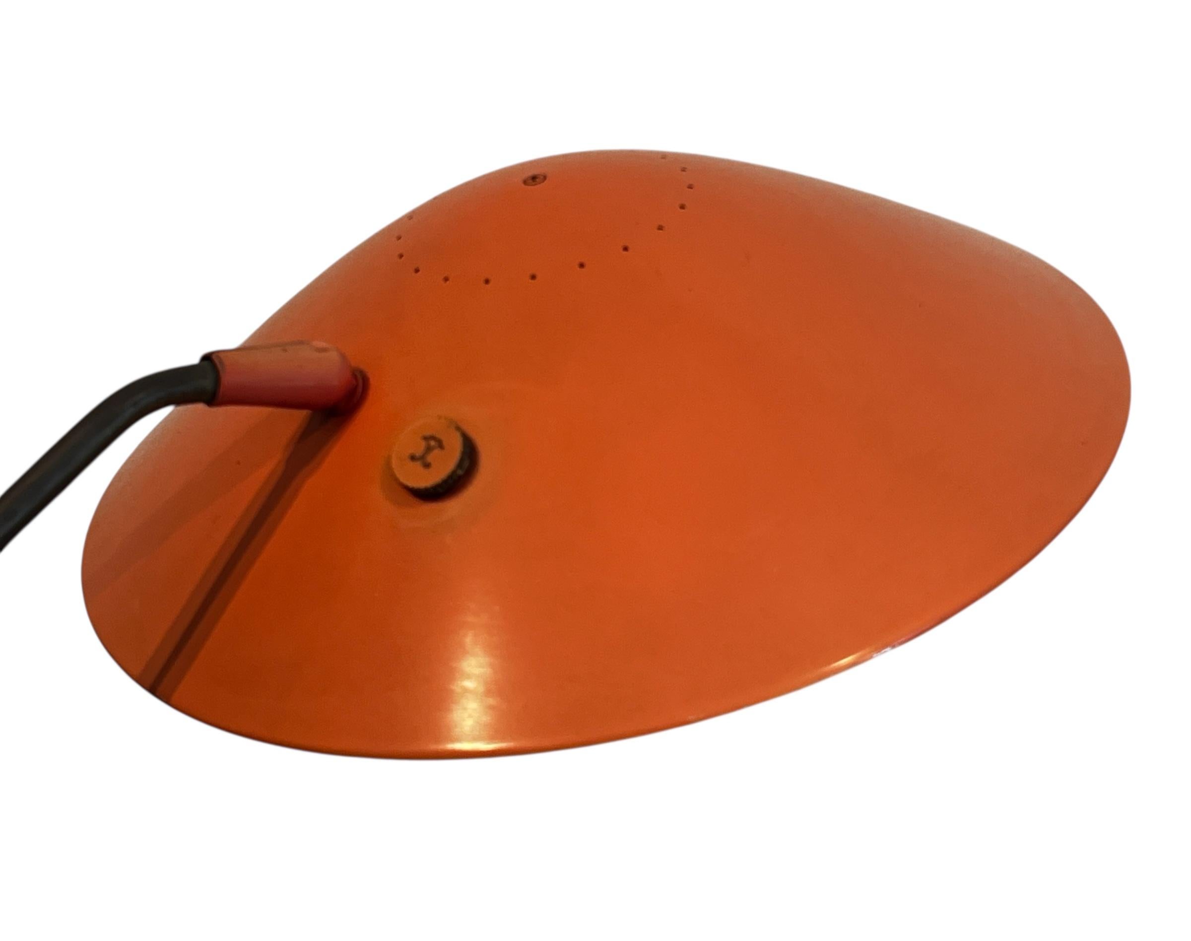 Gerald Thurston Orange Untersetzer Stehleuchte für Lightolier im Angebot 2