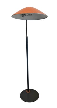 Gerald Thurston Orange Saucer Floor Lamp for Lightolier