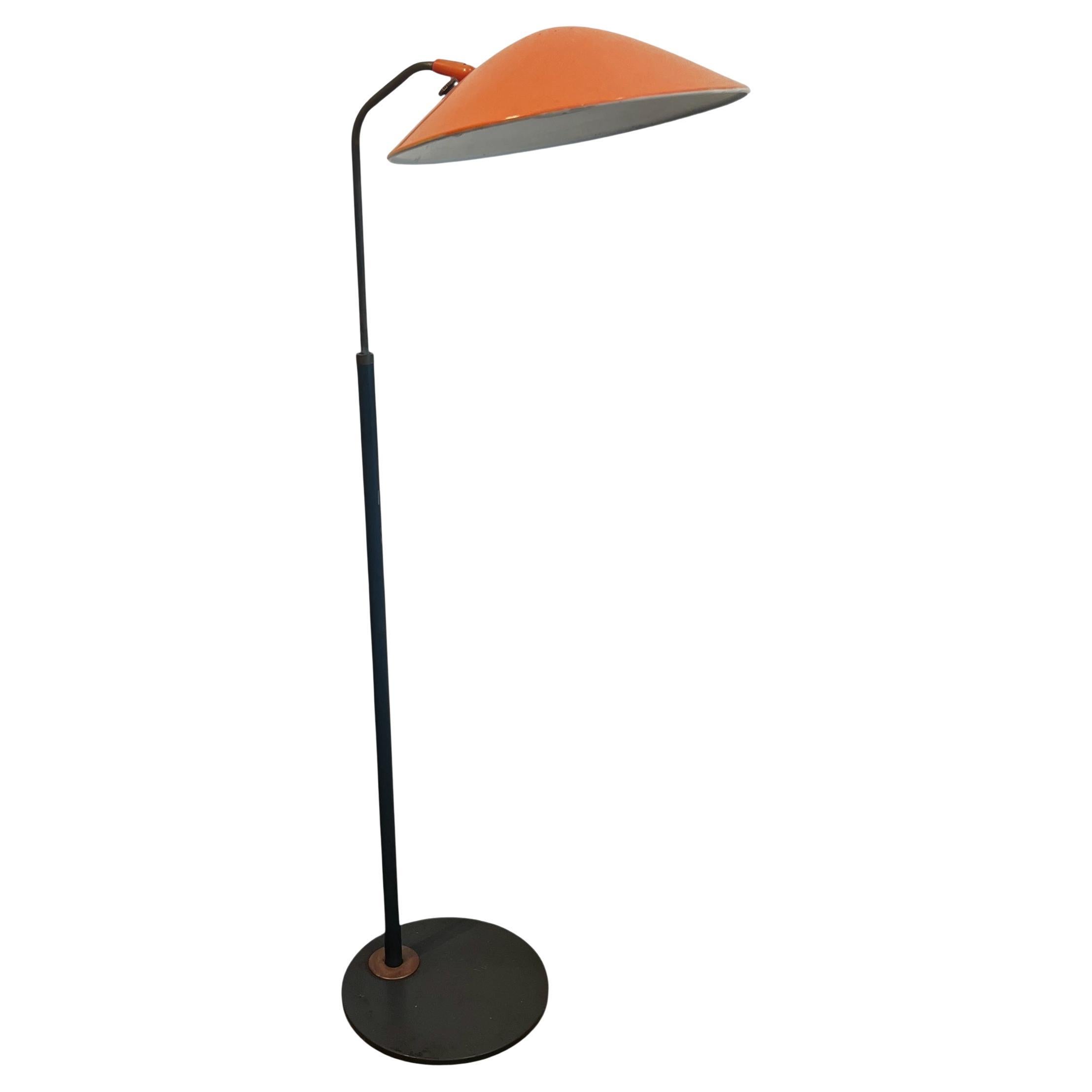 Gerald Thurston Orange Untersetzer Stehleuchte für Lightolier im Angebot