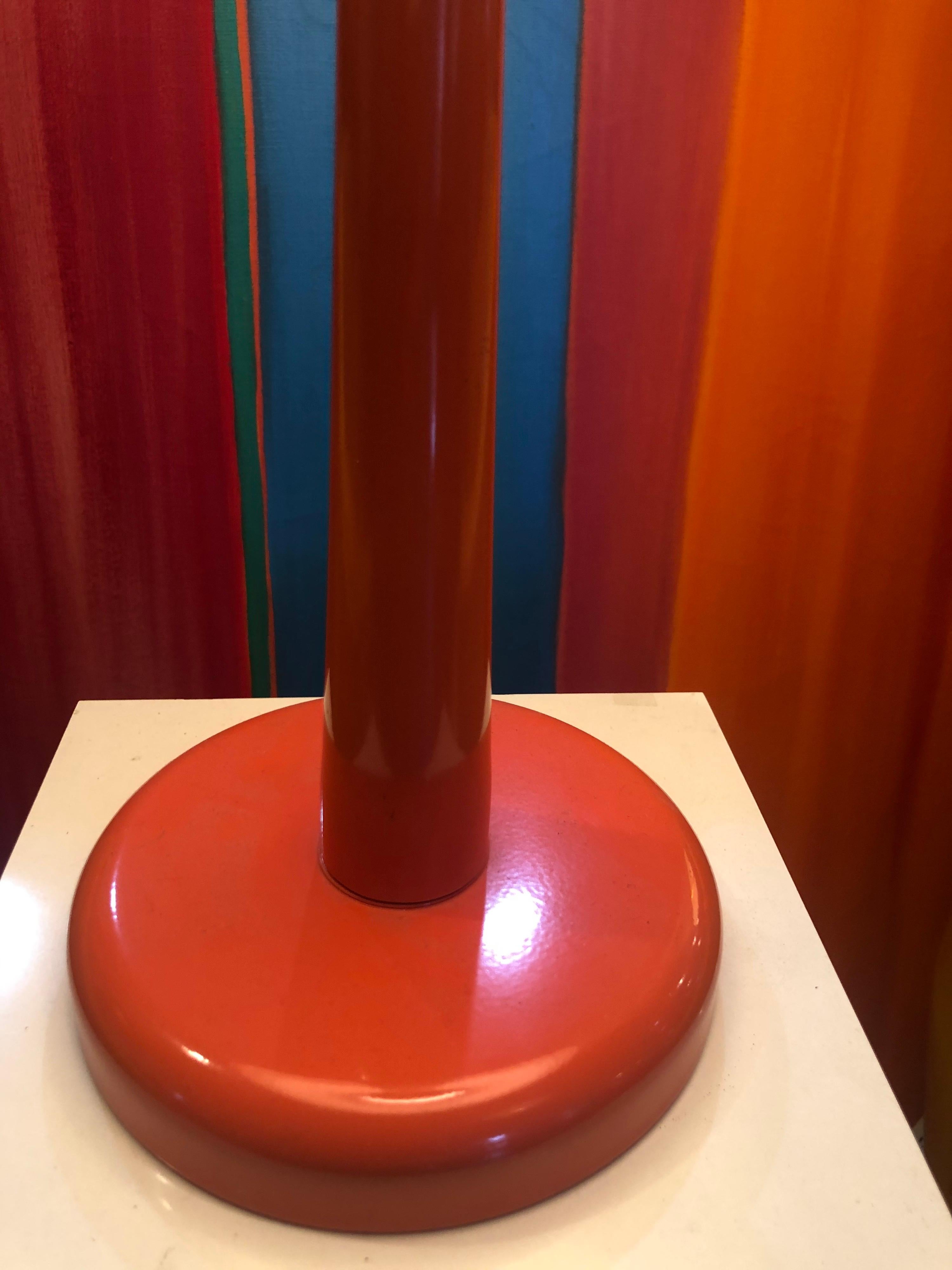 Gerald Thurston Orange Table Lamp by Lightolier For Sale 3