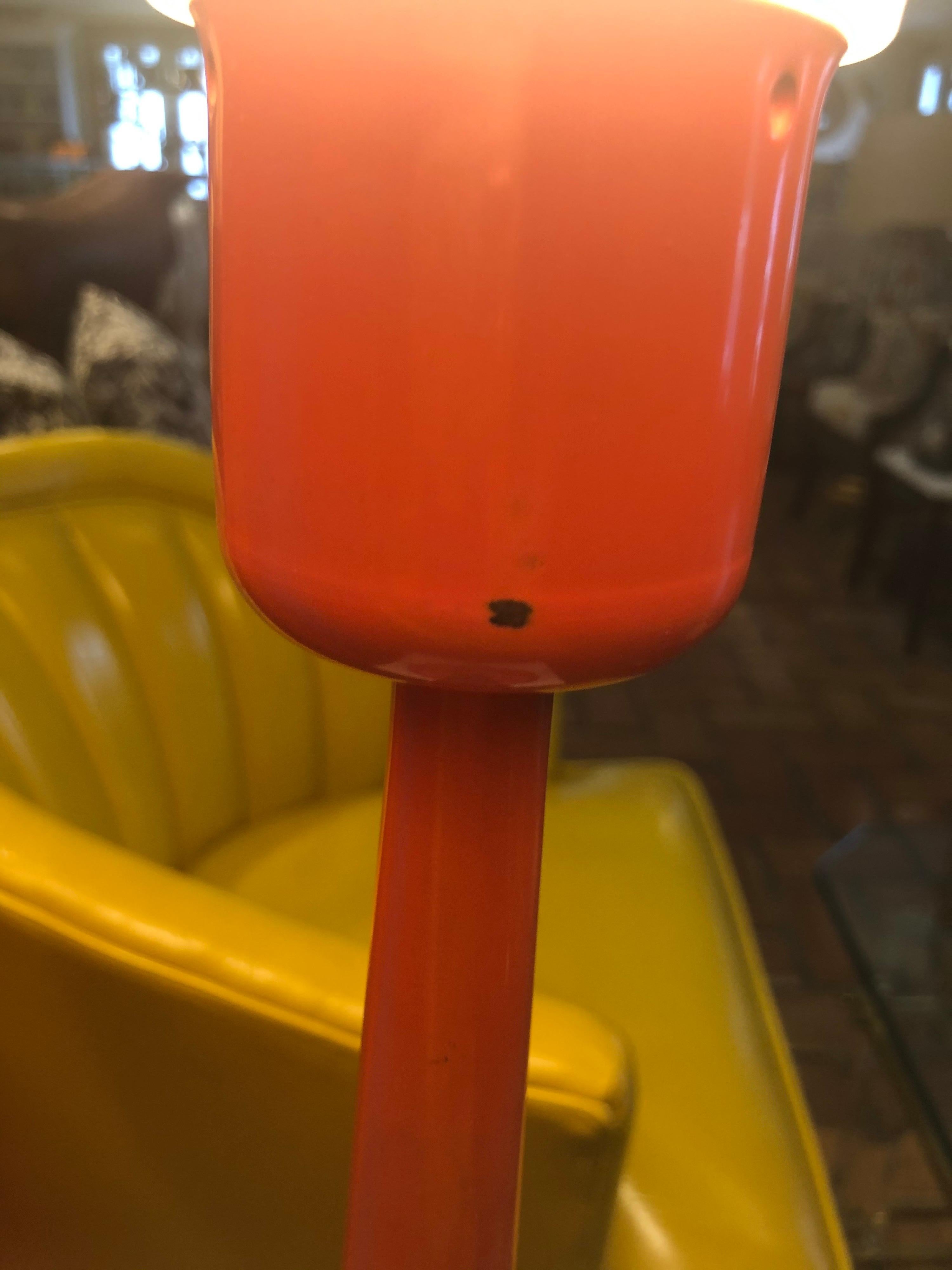 Gerald Thurston Orange Table Lamp by Lightolier For Sale 6