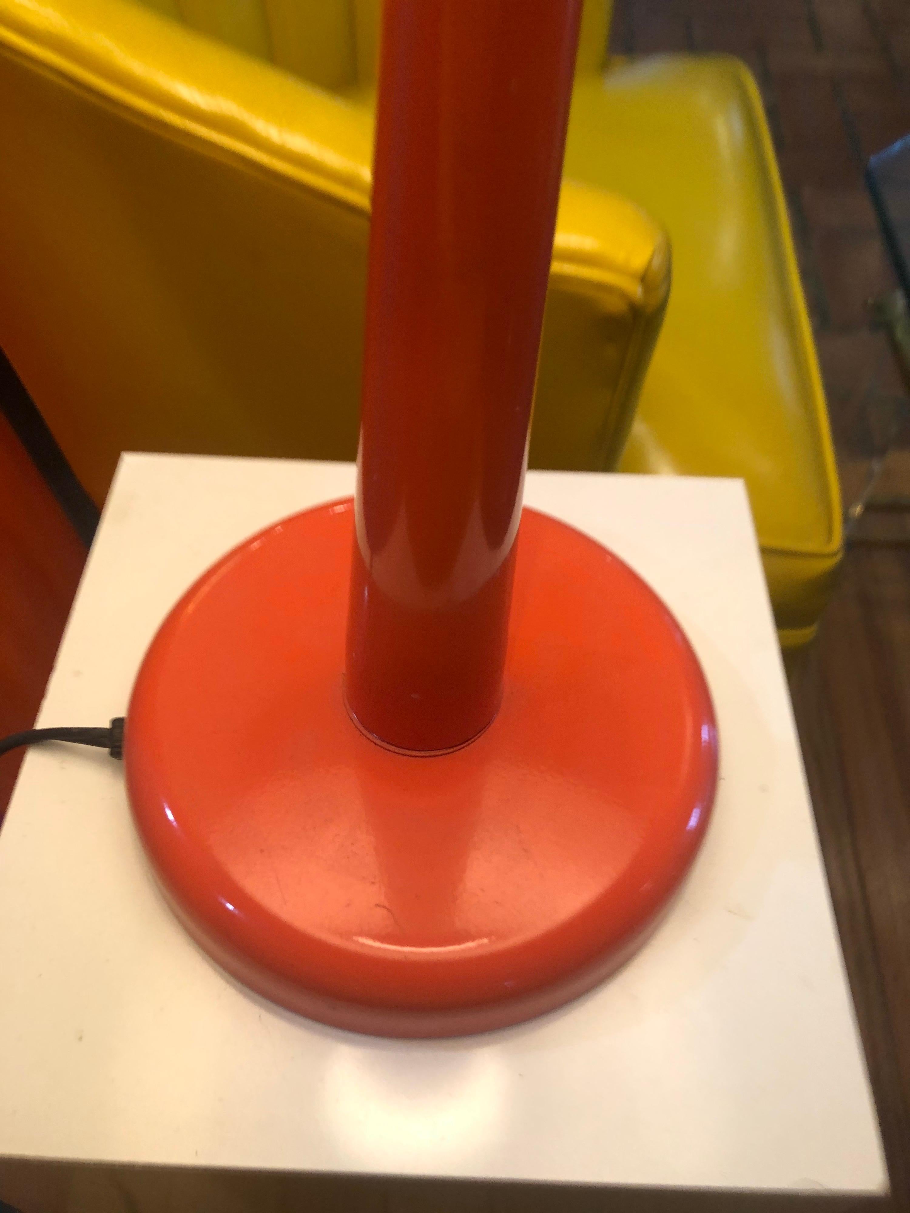 Gerald Thurston Orange Table Lamp by Lightolier For Sale 7