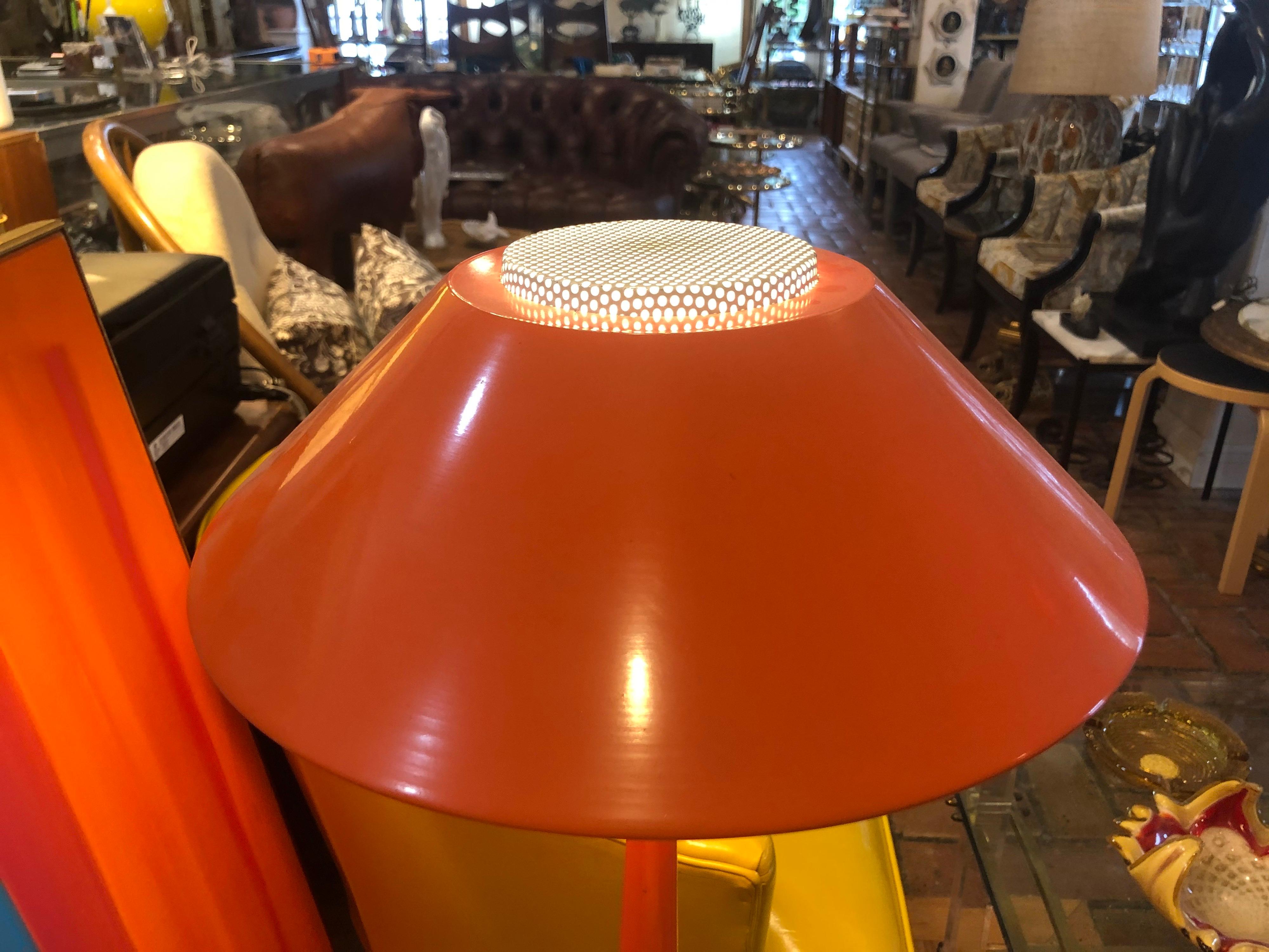 Gerald Thurston Orange Table Lamp by Lightolier For Sale 9