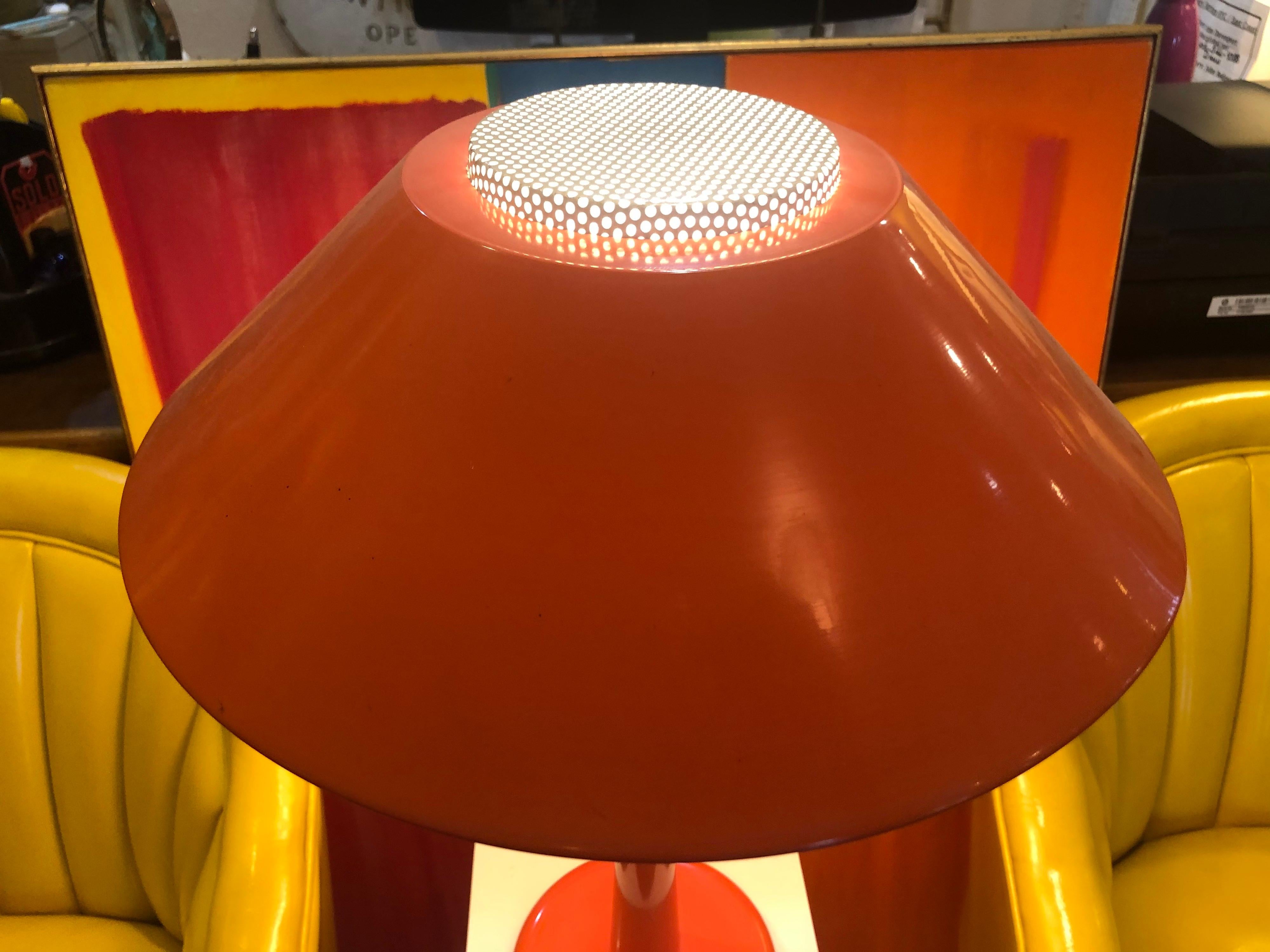 Gerald Thurston Orange Table Lamp by Lightolier For Sale 10