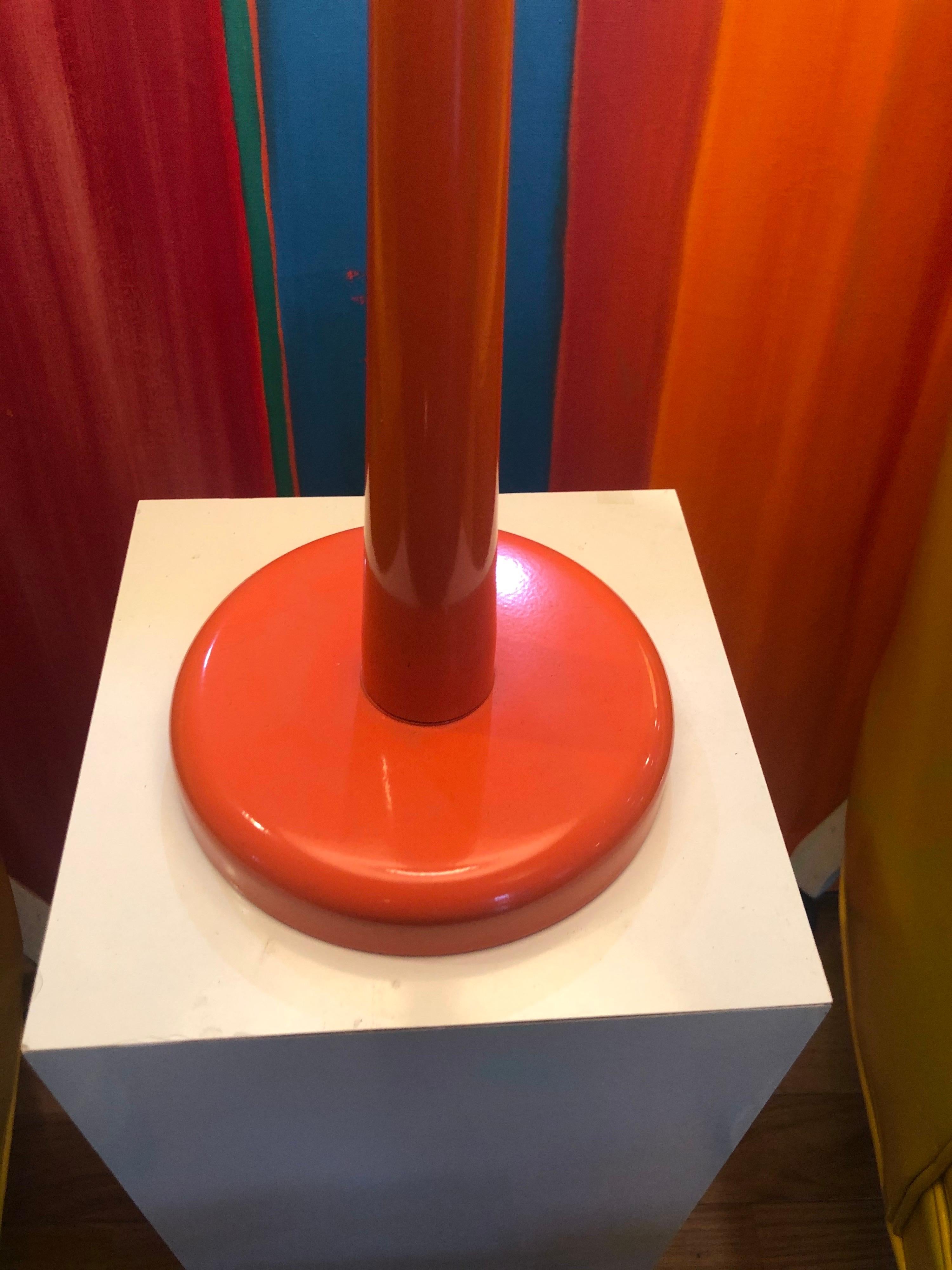 Gerald Thurston Orange Table Lamp by Lightolier For Sale 11