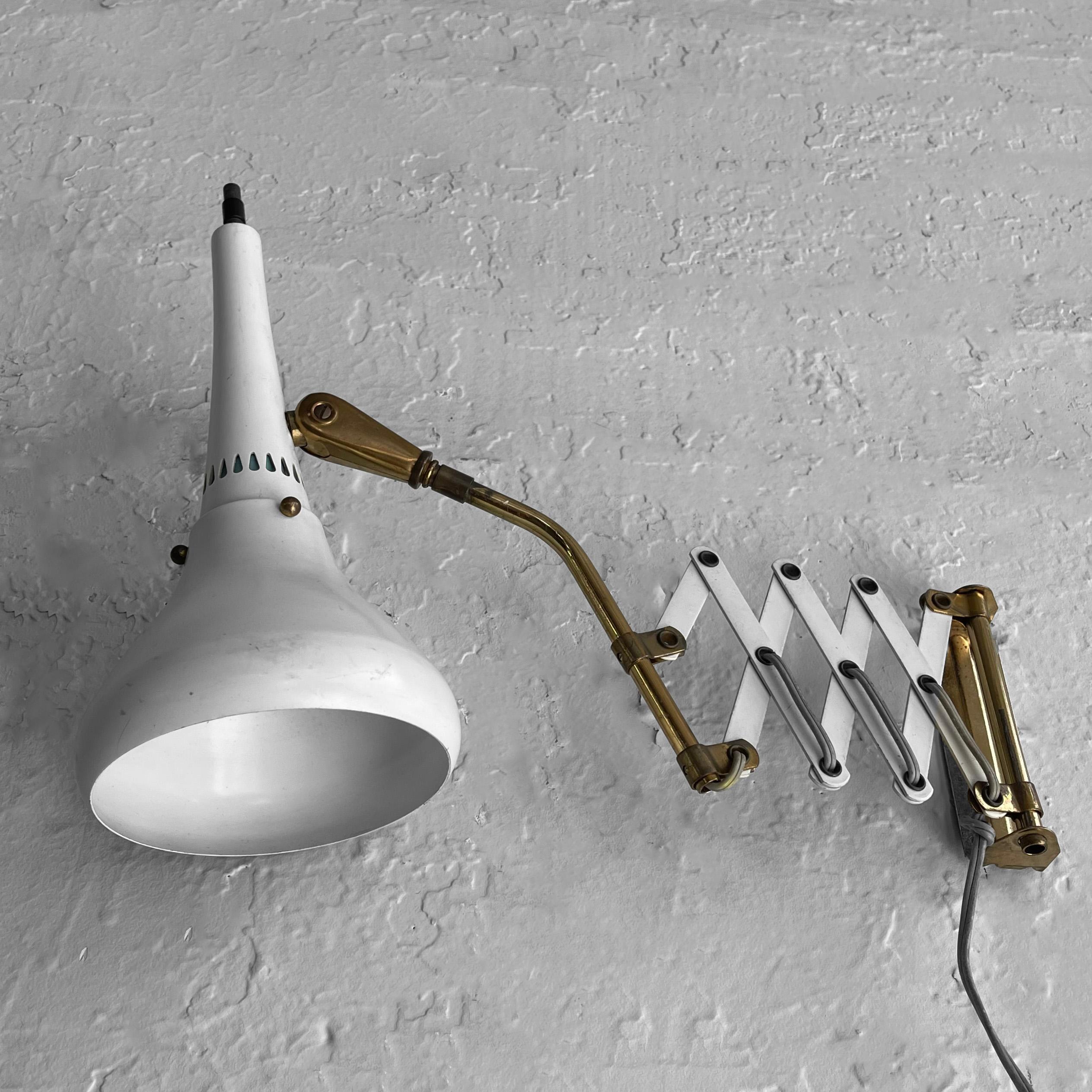 Painted Gerald Thurston Scissor Task Lamp Wall Sconce For Sale