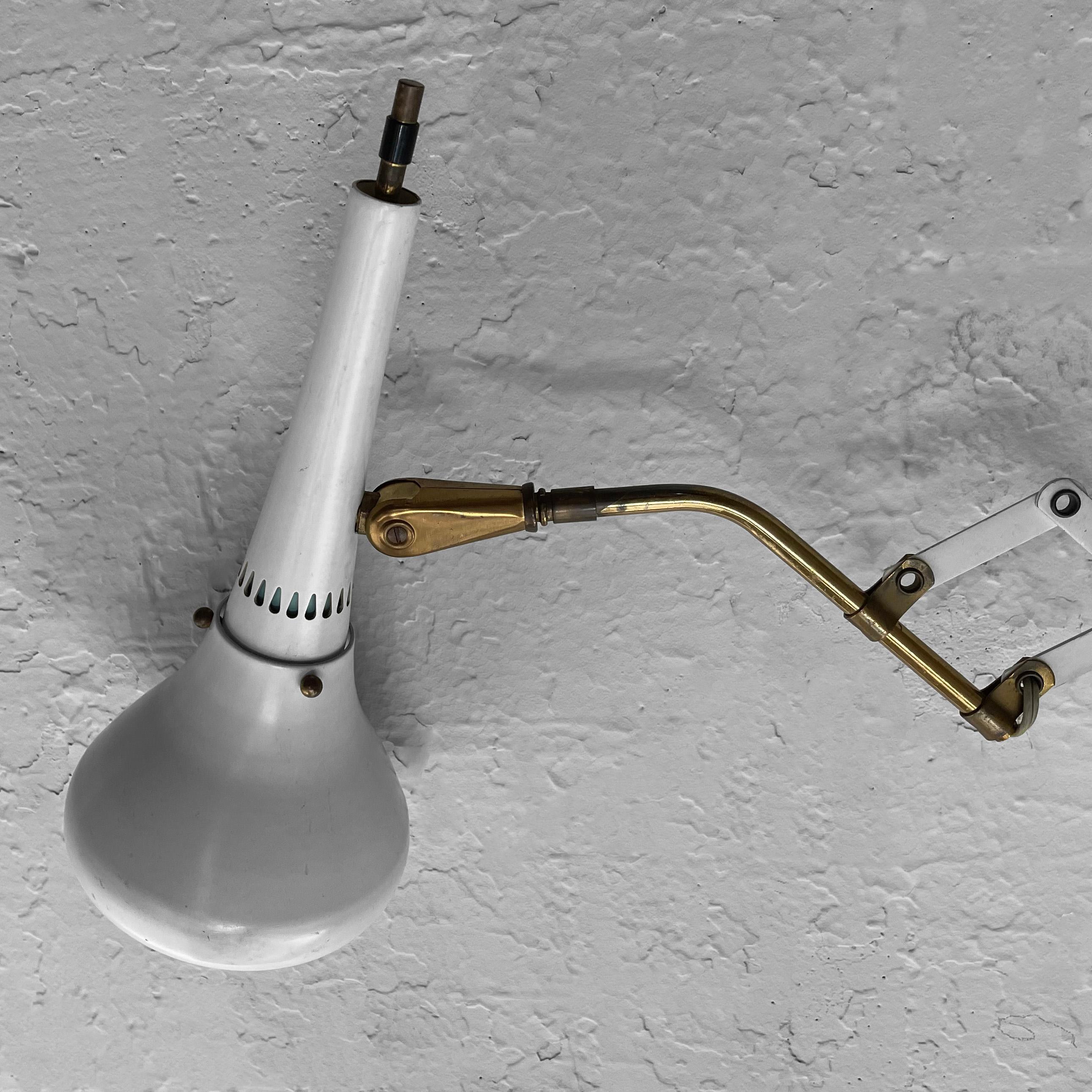 Gerald Thurston Scissor Task Lamp Wall Sconce In Good Condition For Sale In Brooklyn, NY