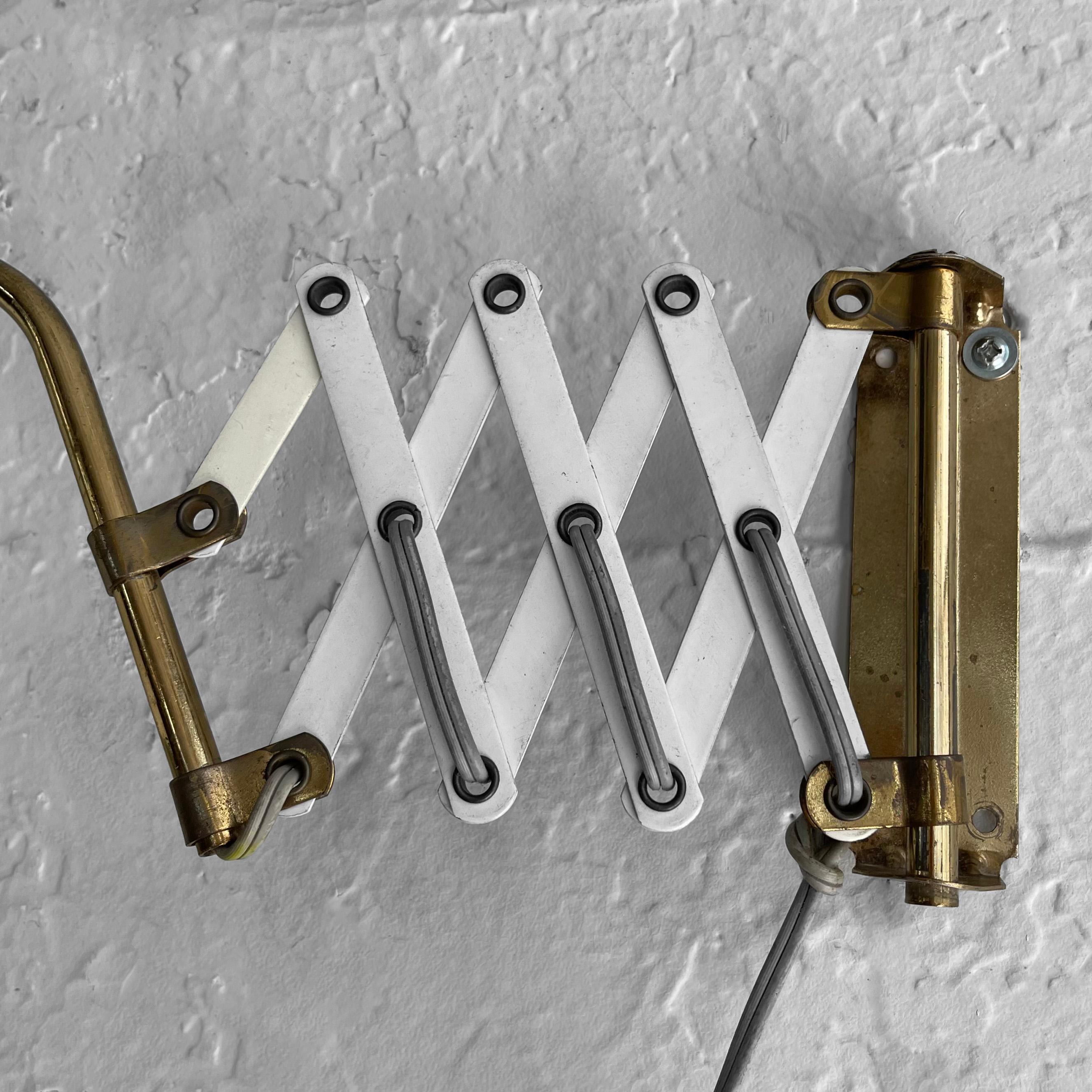 20th Century Gerald Thurston Scissor Task Lamp Wall Sconce For Sale