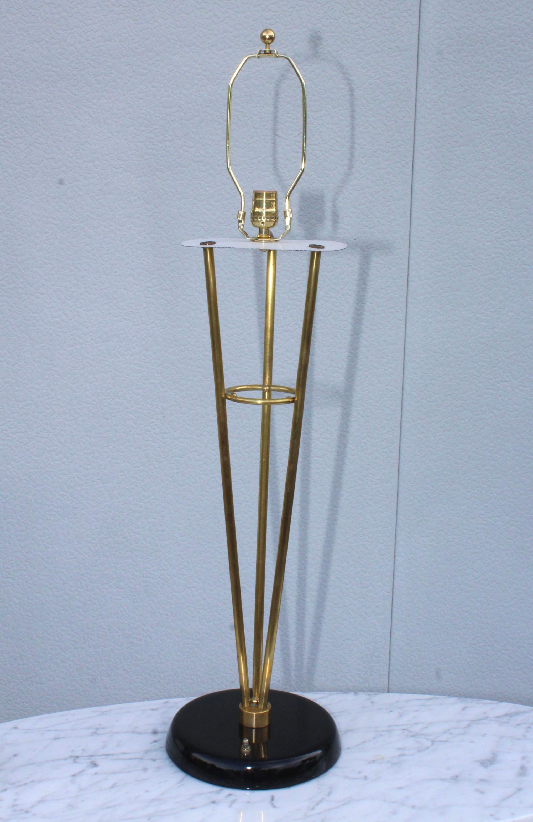 Gerald Thurston Style Brass Table Lamps For Sale 5