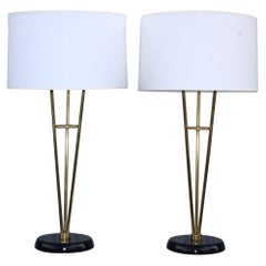 Lampade da tavolo in ottone in stile Gerald Thurston