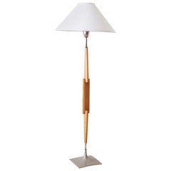 Gerald Thurston Style Midcentury Oak Floor Lamp